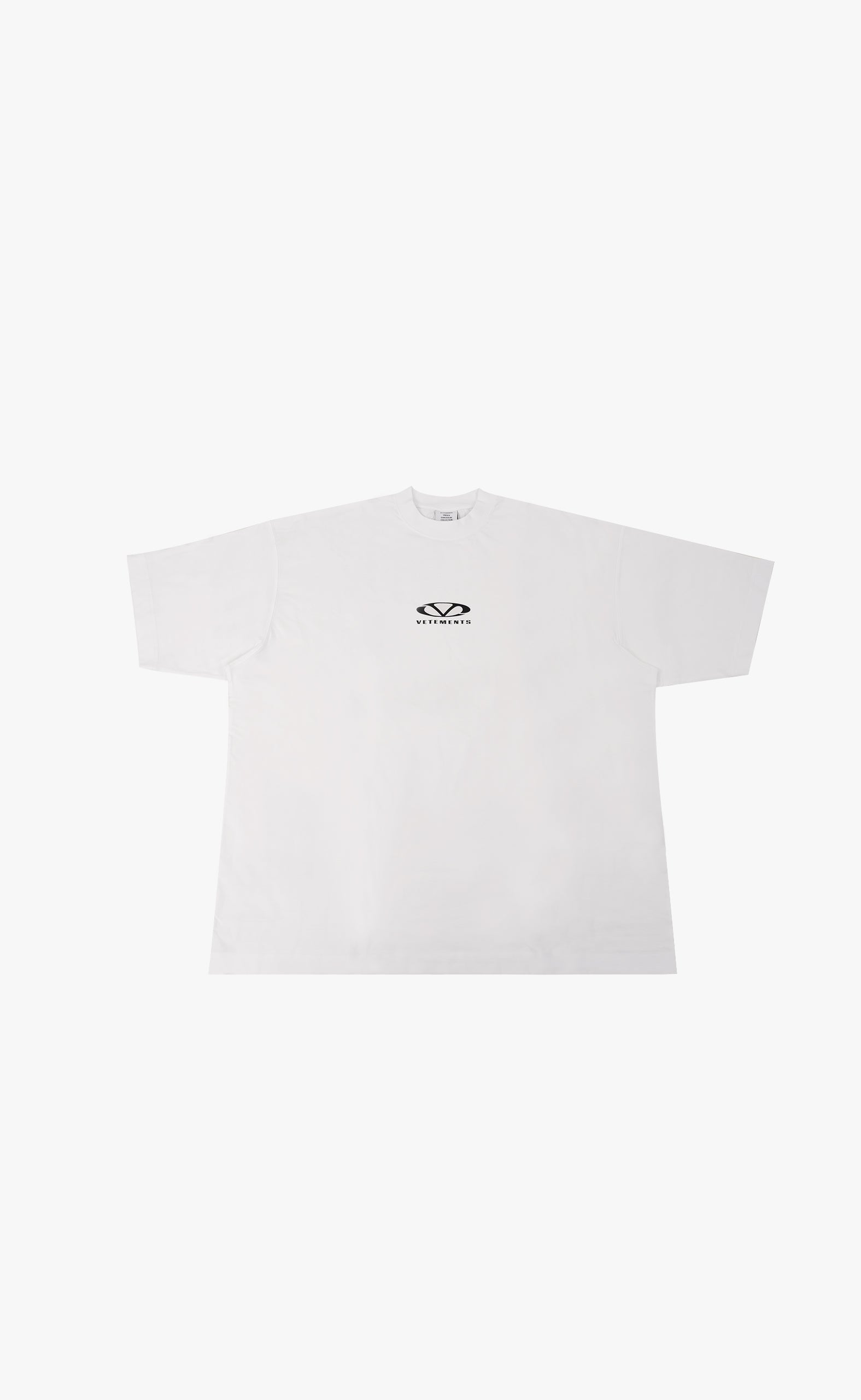 OVAL LOGO OVERSIZED WHITE T-SHIRT