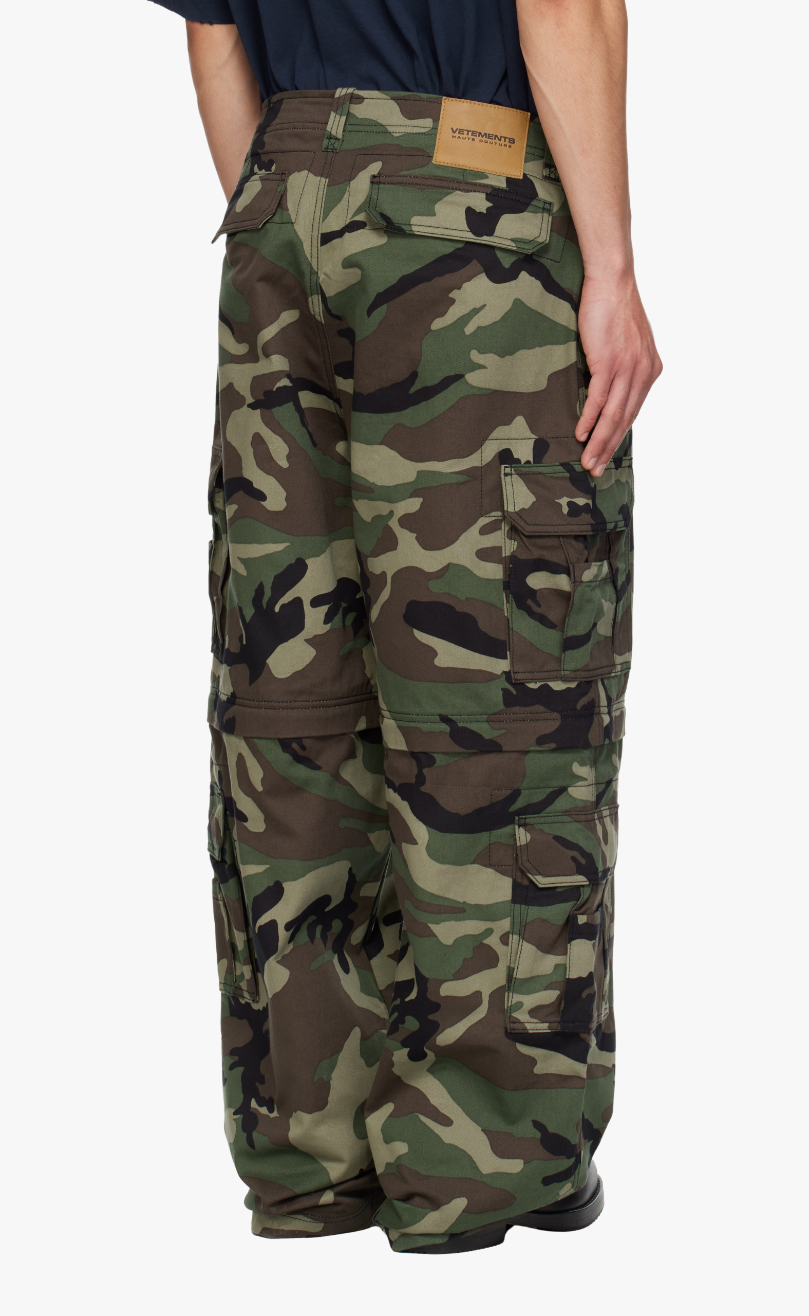 V GREEN CAMO CARGO PANTS