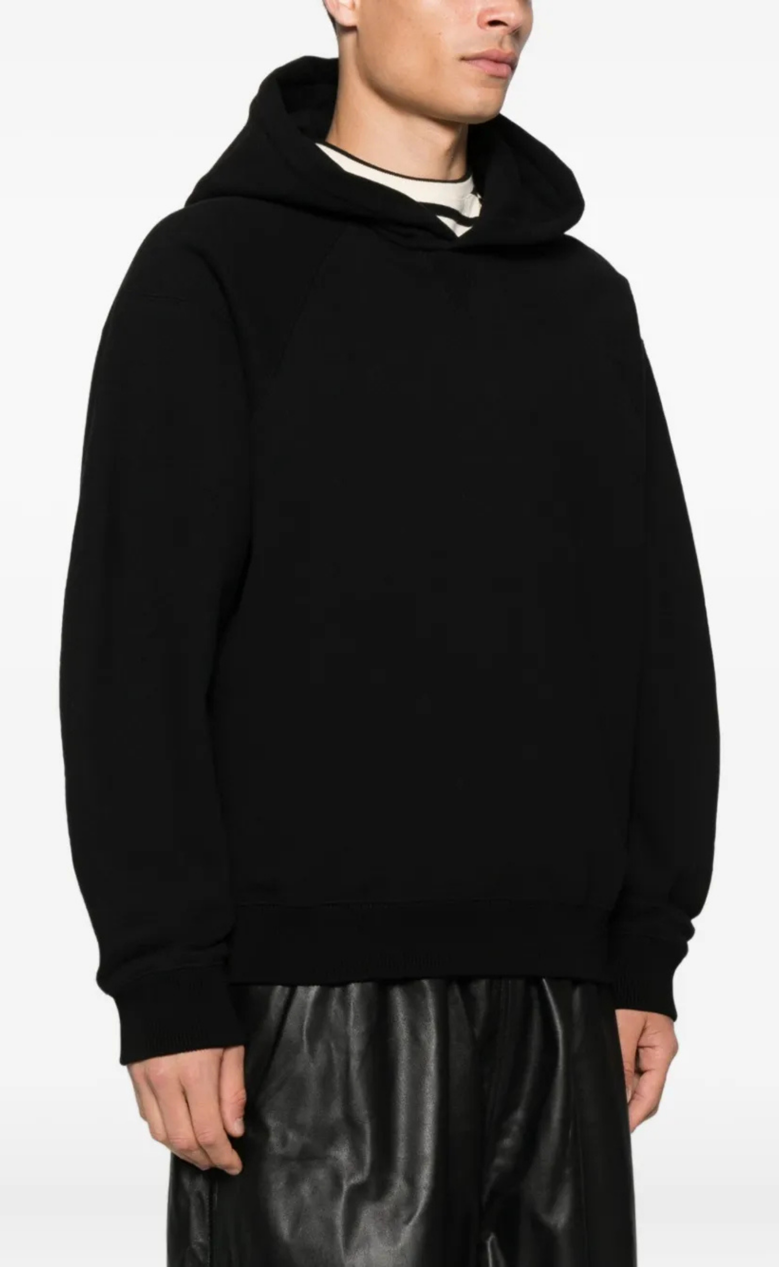 HEAVY STRETCH BLACK HOODIE