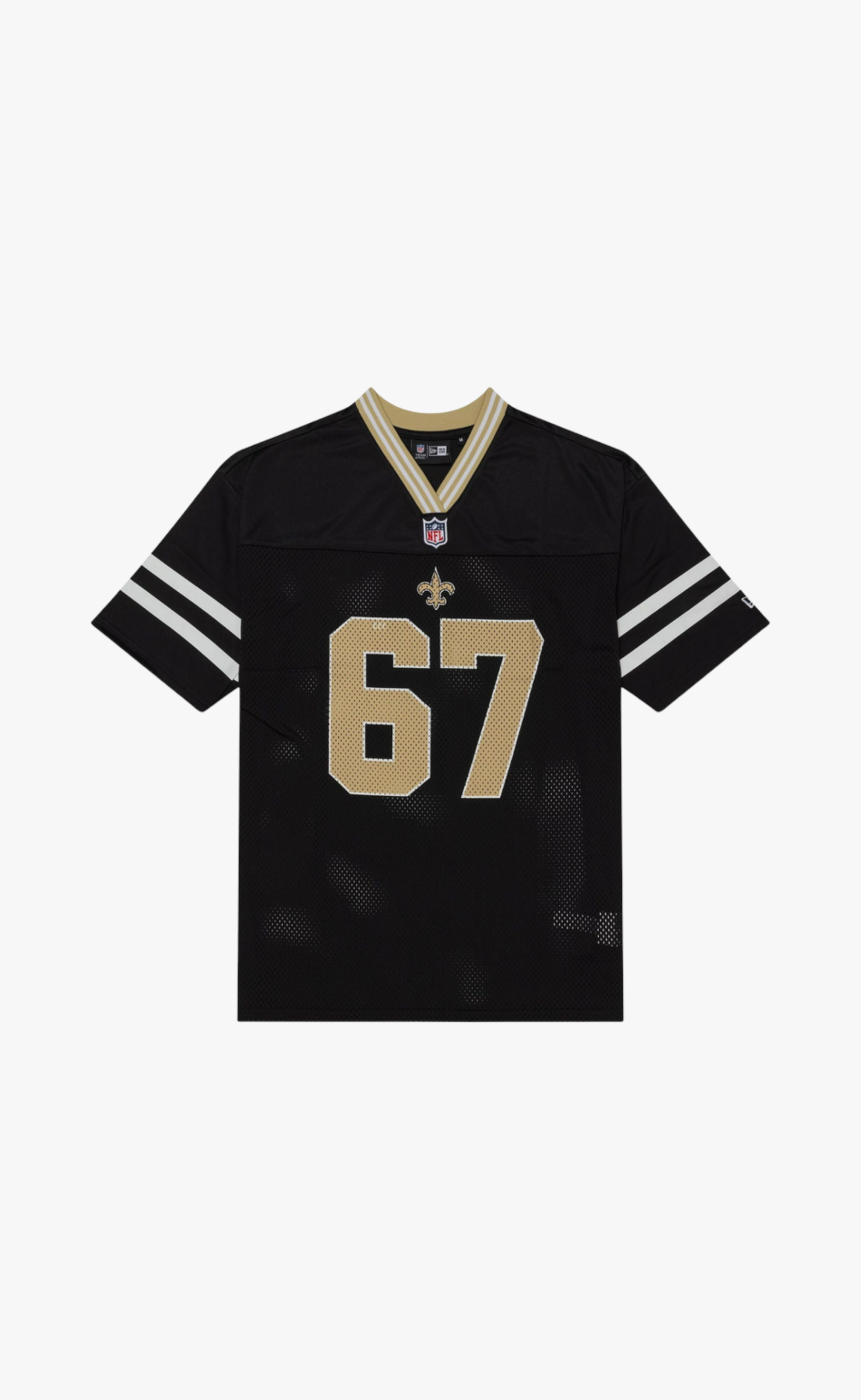 NEW ORLEANS SAINTS NFL MESH BLACK T-SHIRT