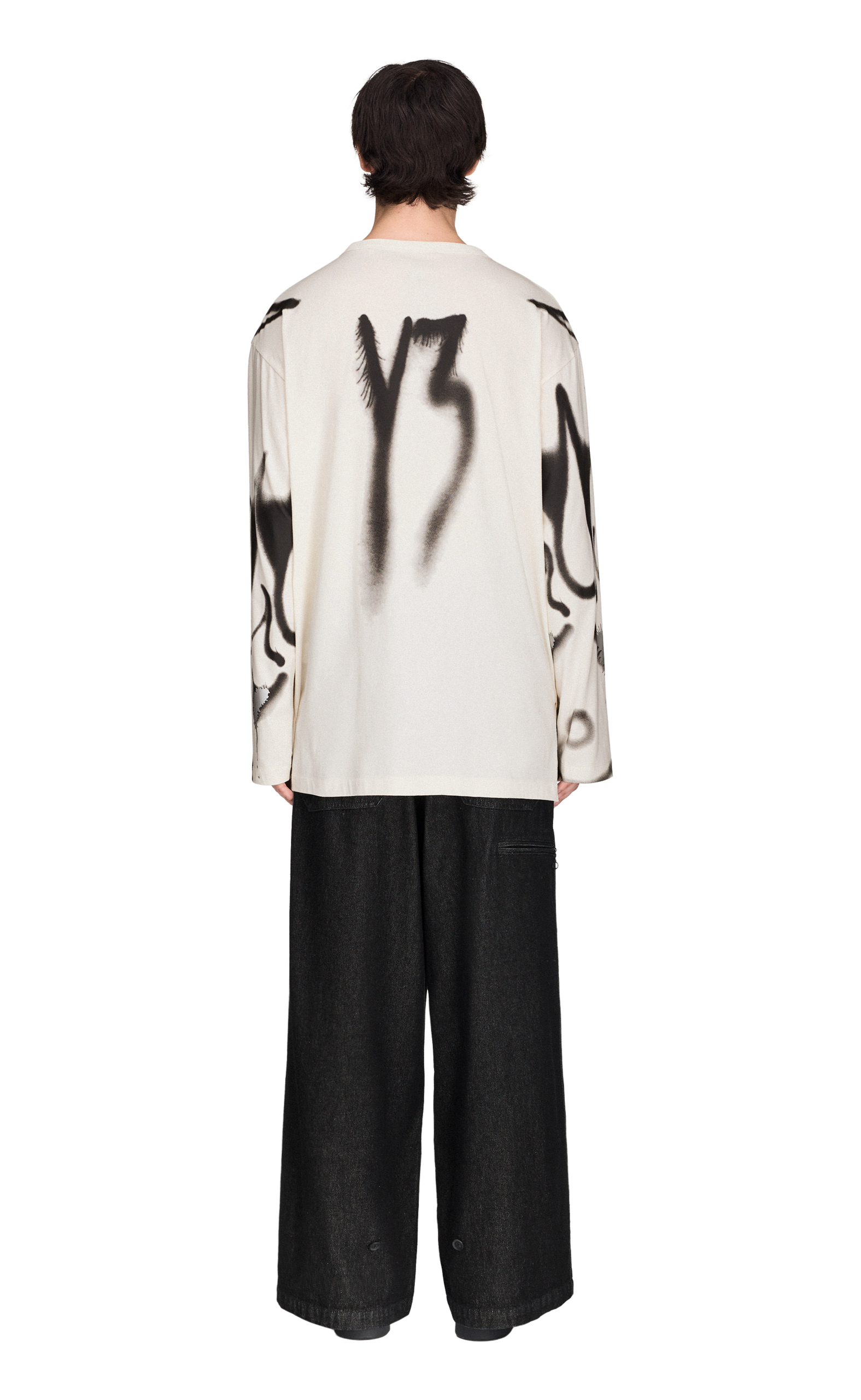 Y-3 CHITO YAKSHA GRAPHIC WHITE LONGSLEEVE