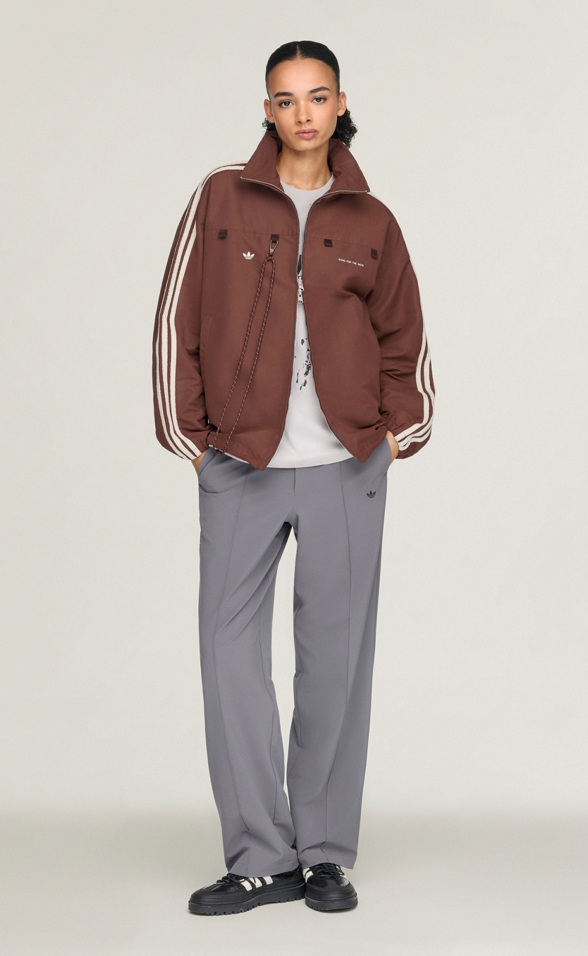 SONG FOR THE MUTE 007 TRACK TOP BROWN JACKET
