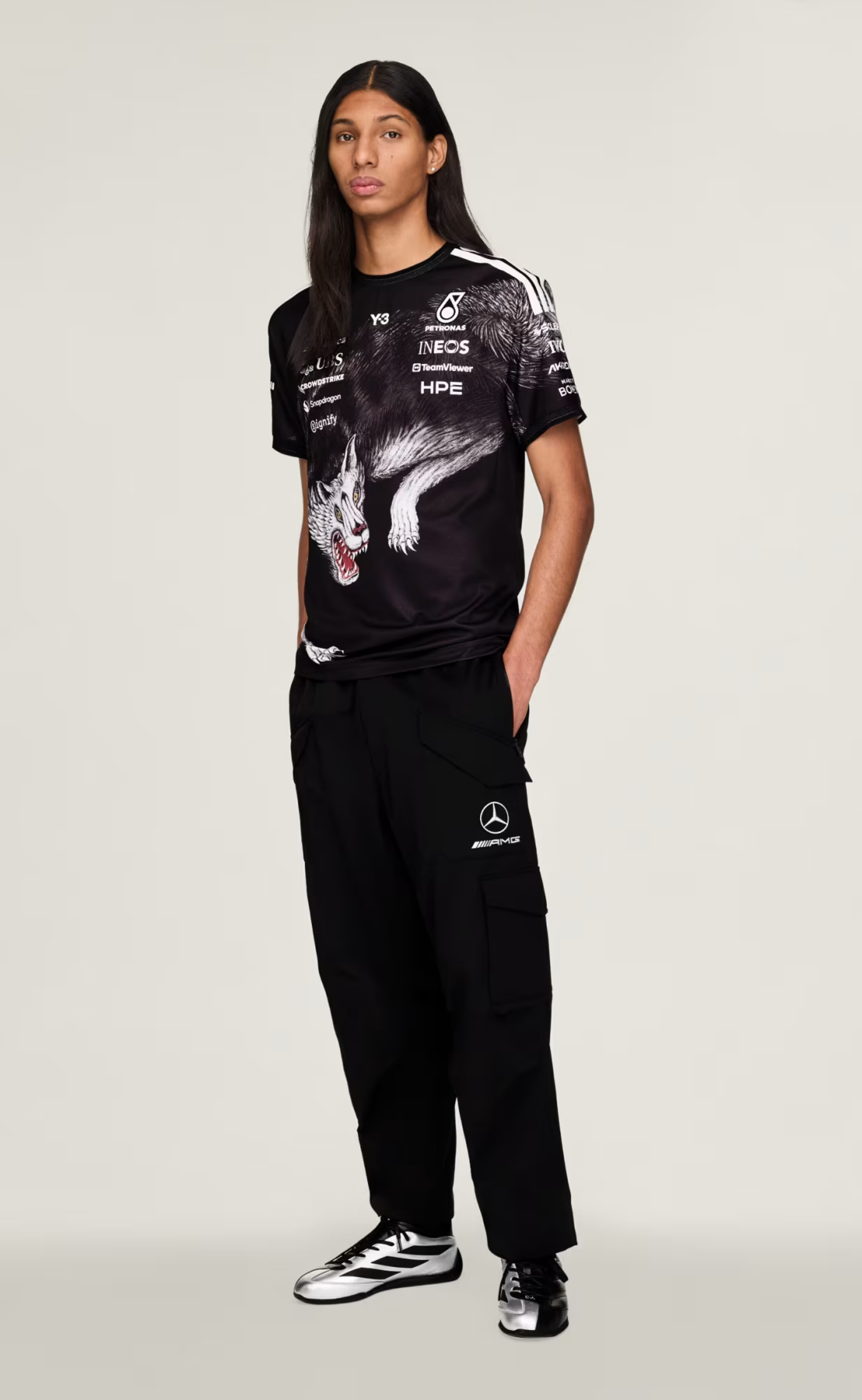 F1 MERCEDES DRIVER BLACK T-SHIRT