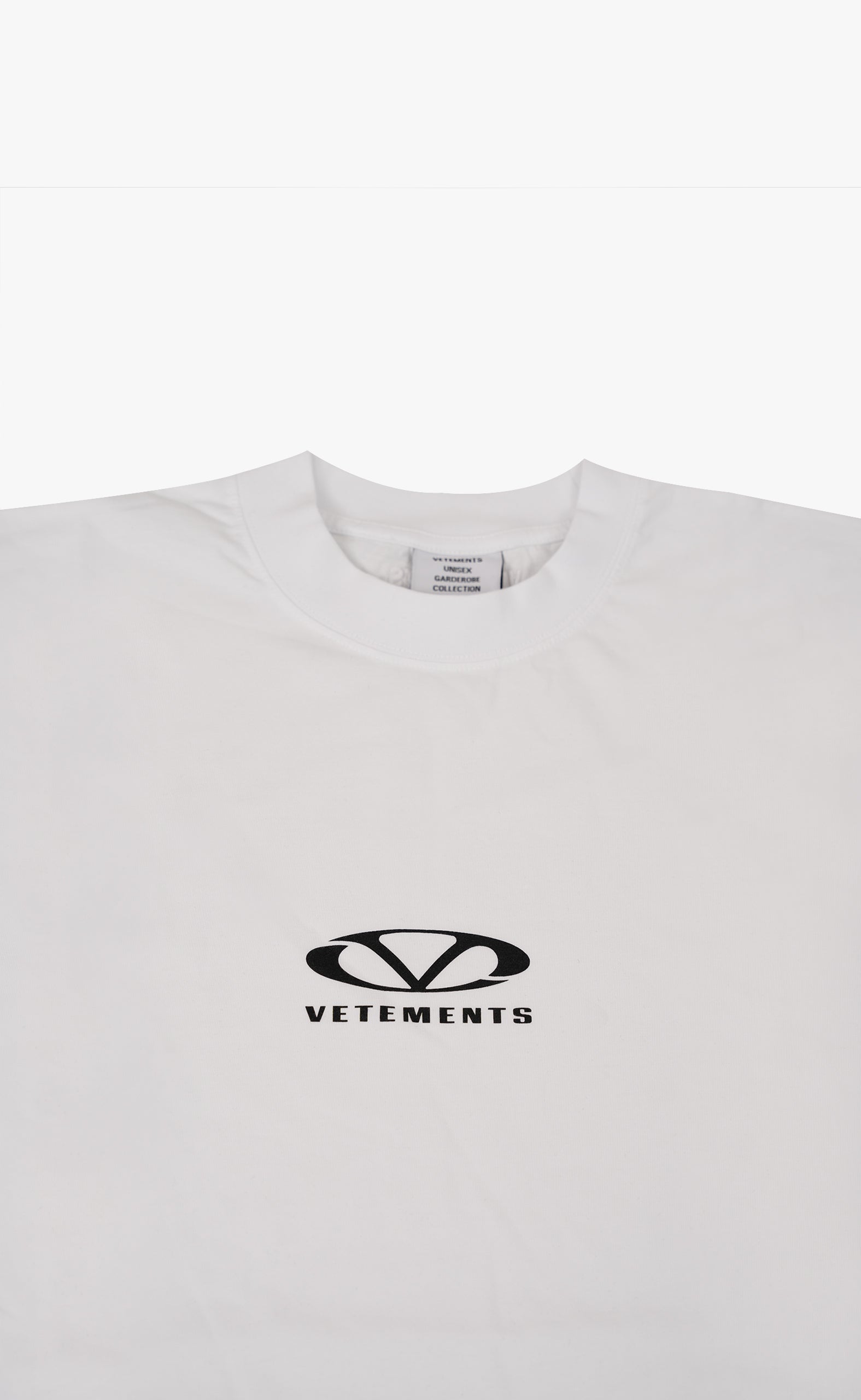 OVAL LOGO OVERSIZED WHITE T-SHIRT