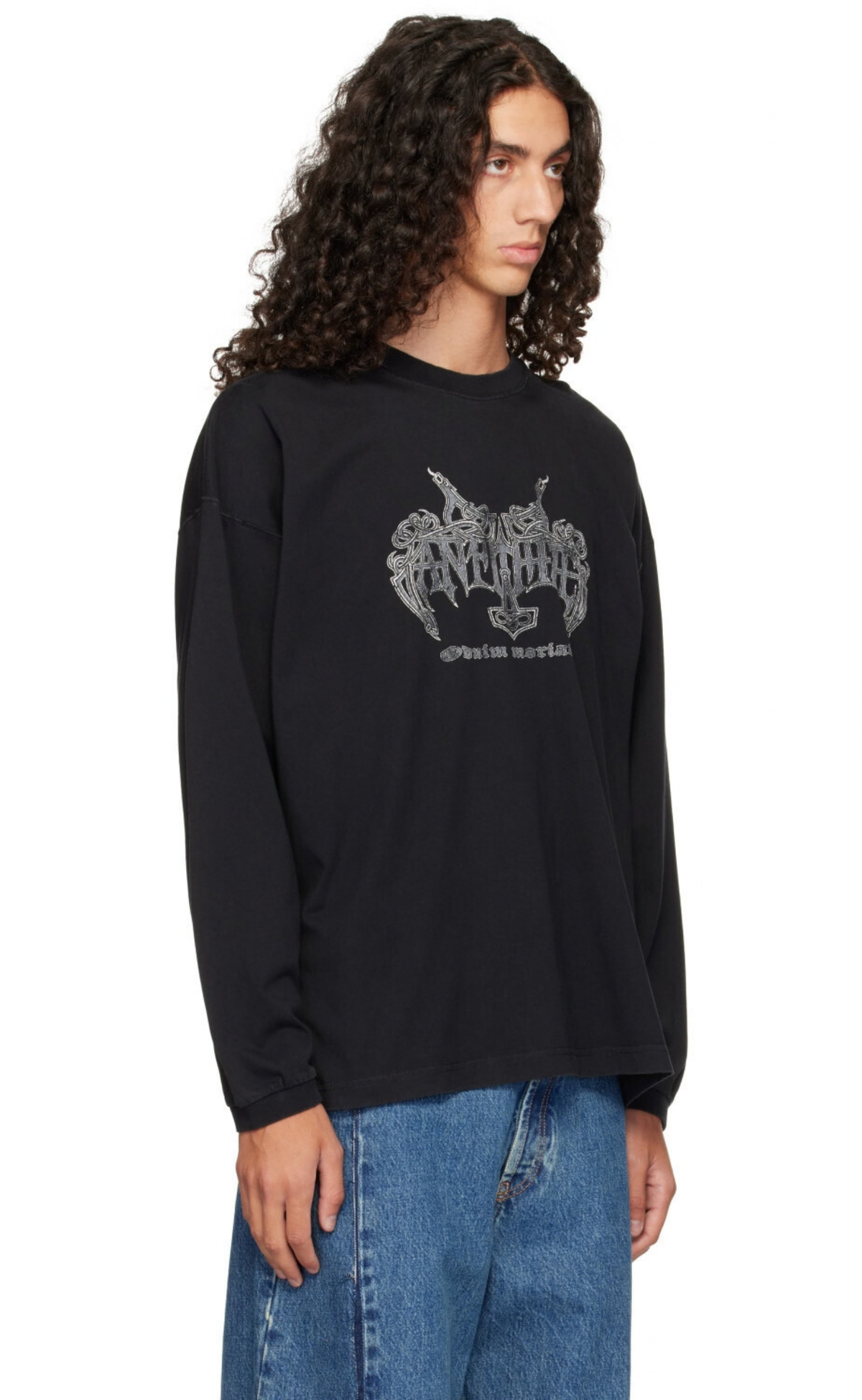 ANTIHATE WASHED BLACK LONGSLEEVE