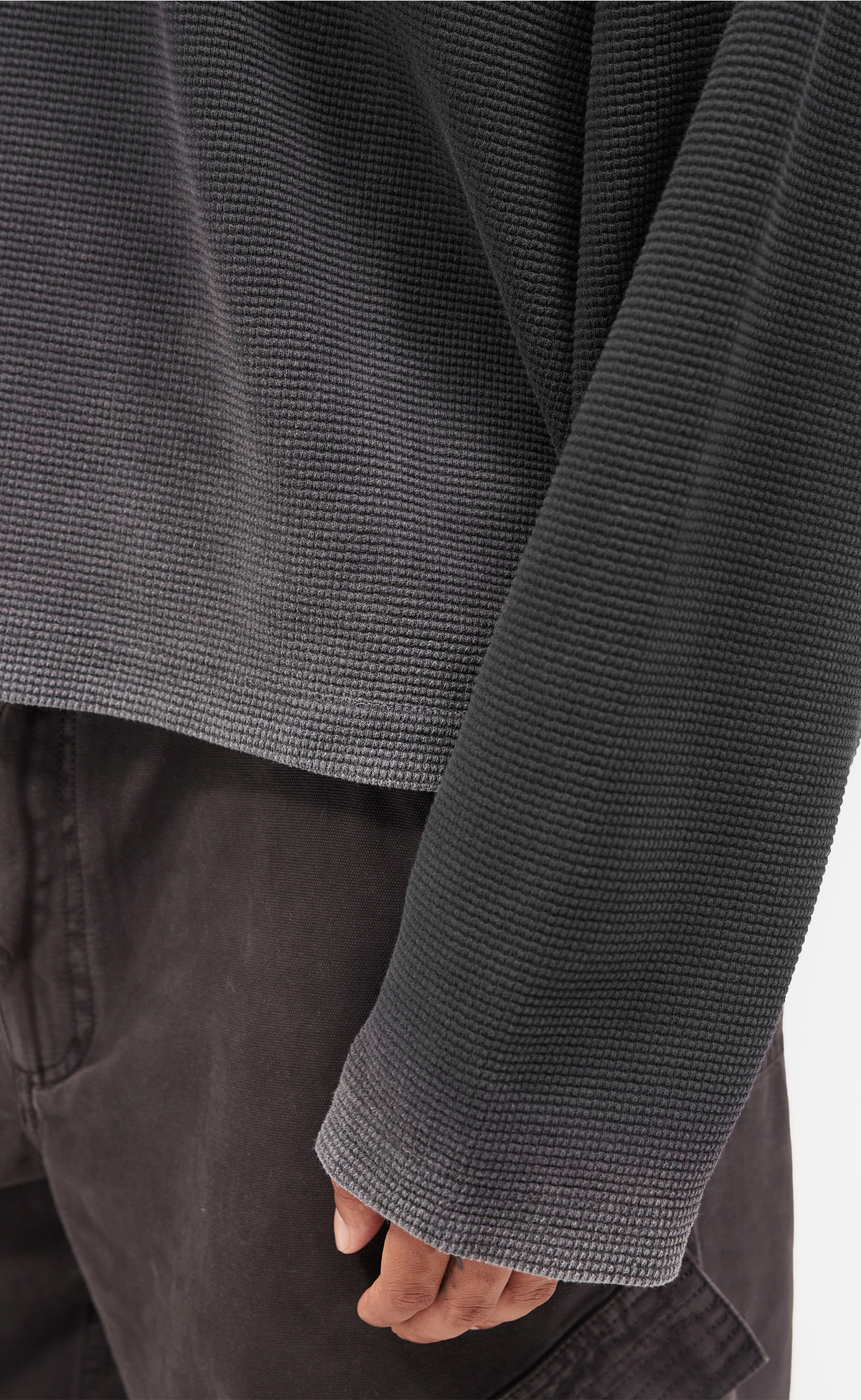 HENLEY HEAVYWEIGHT VINTAGE BLACK LONGSLEEVE