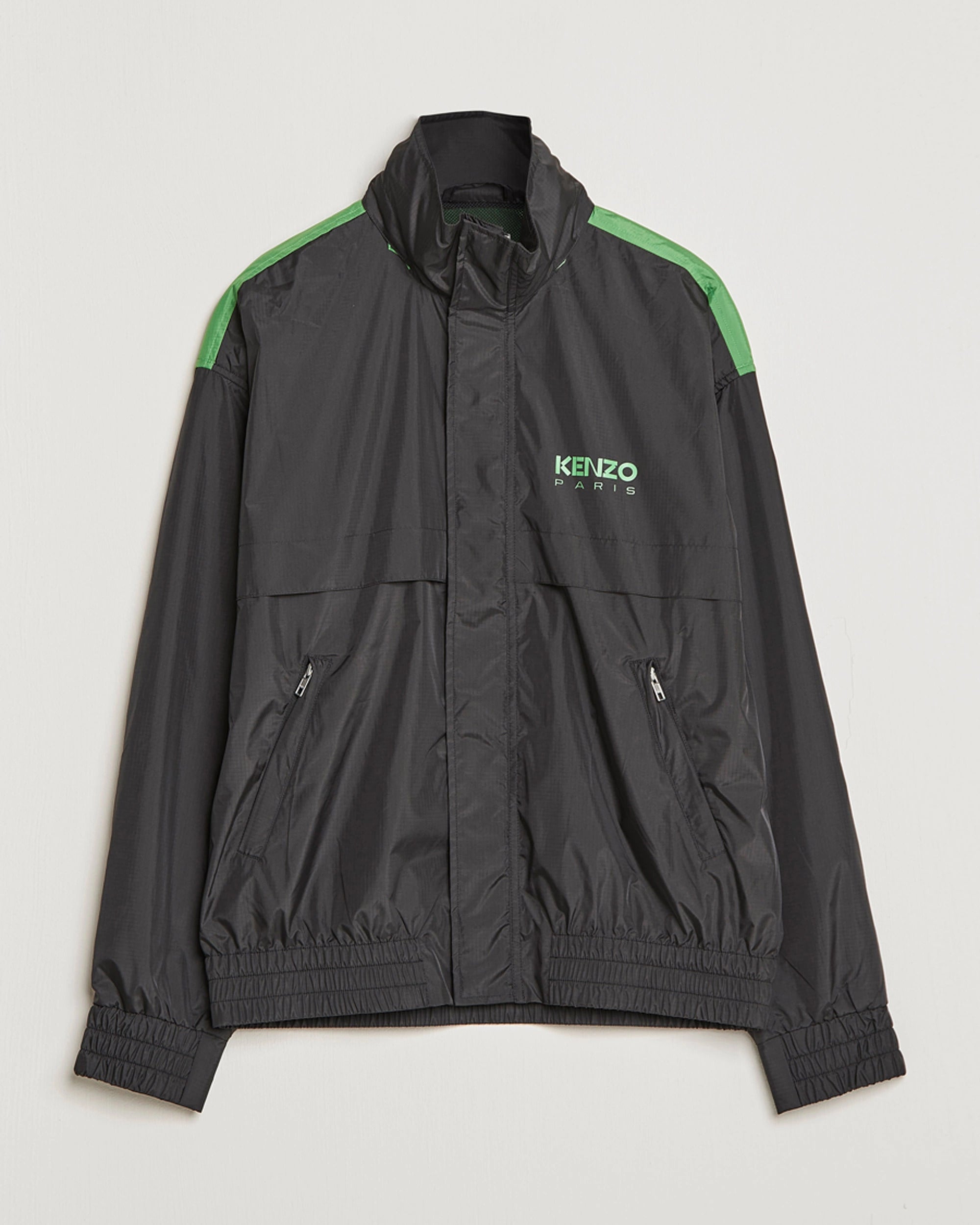 BLACK KENZO LOGO FZ WINDBREAKER