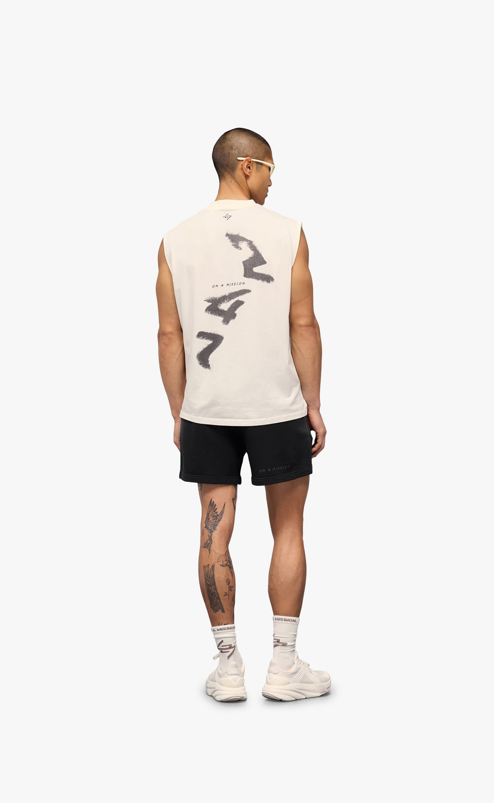 247 MOTION OVERSIZED FLAT WHITE T-SHIRT