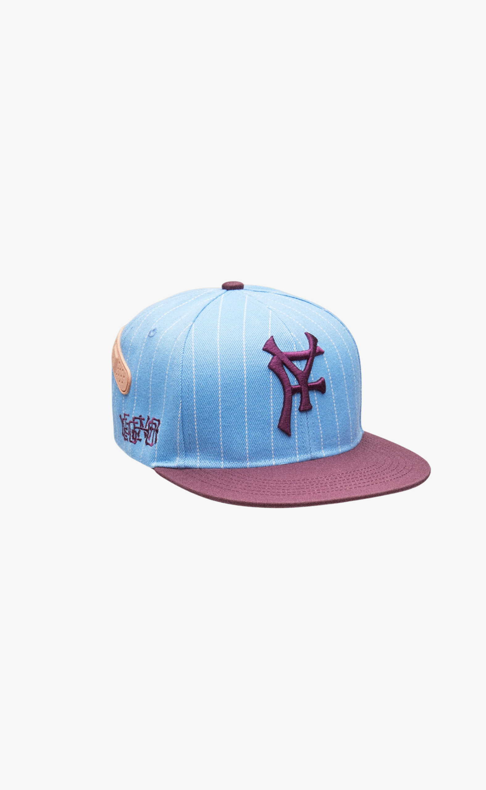 PINSTRIPE BASEBALL BABY BLUE HAT