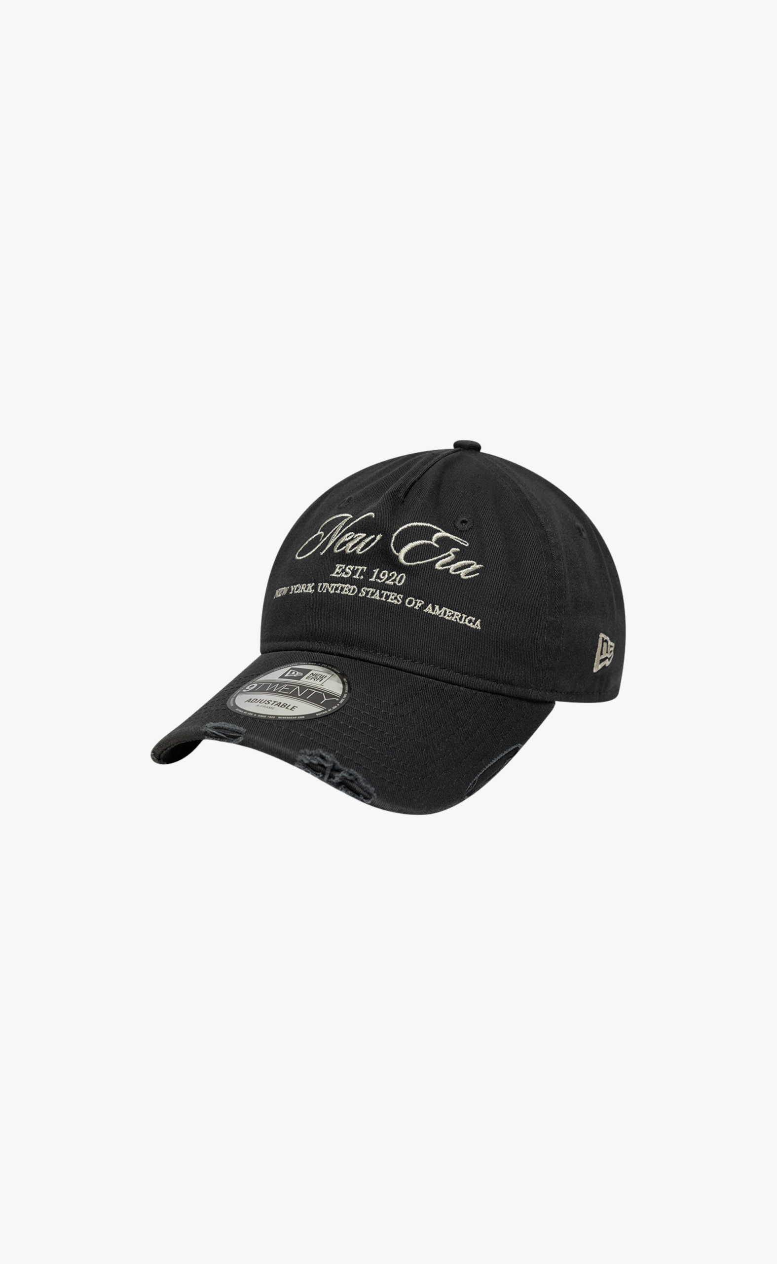 NEW ERA WASH DISTRESS 9TWENTY WASHED BLACK HAT
