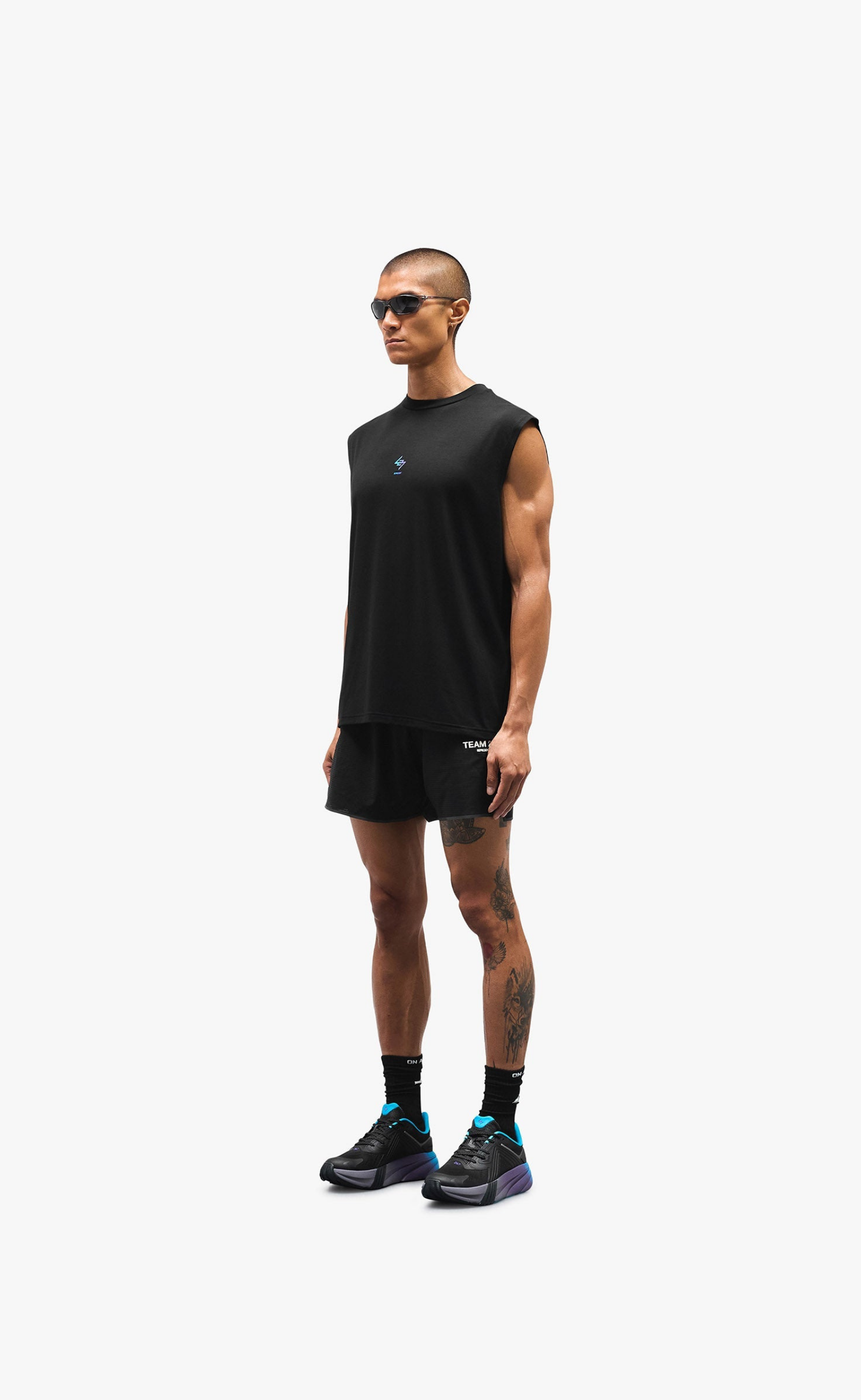 247 OVERSIZED TANK BLACK PURPLE T-SHIRT