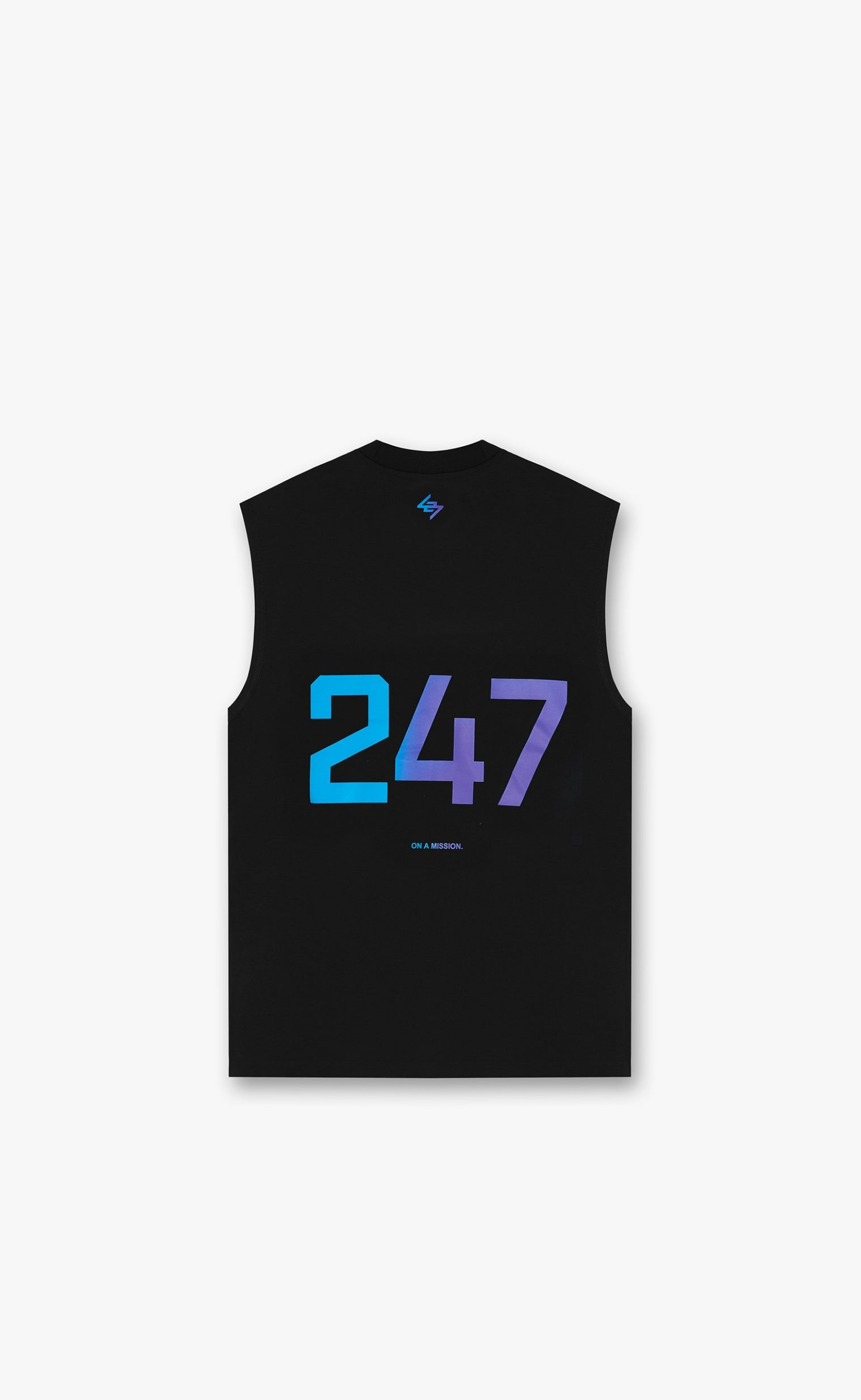 247 OVERSIZED TANK BLACK PURPLE T-SHIRT