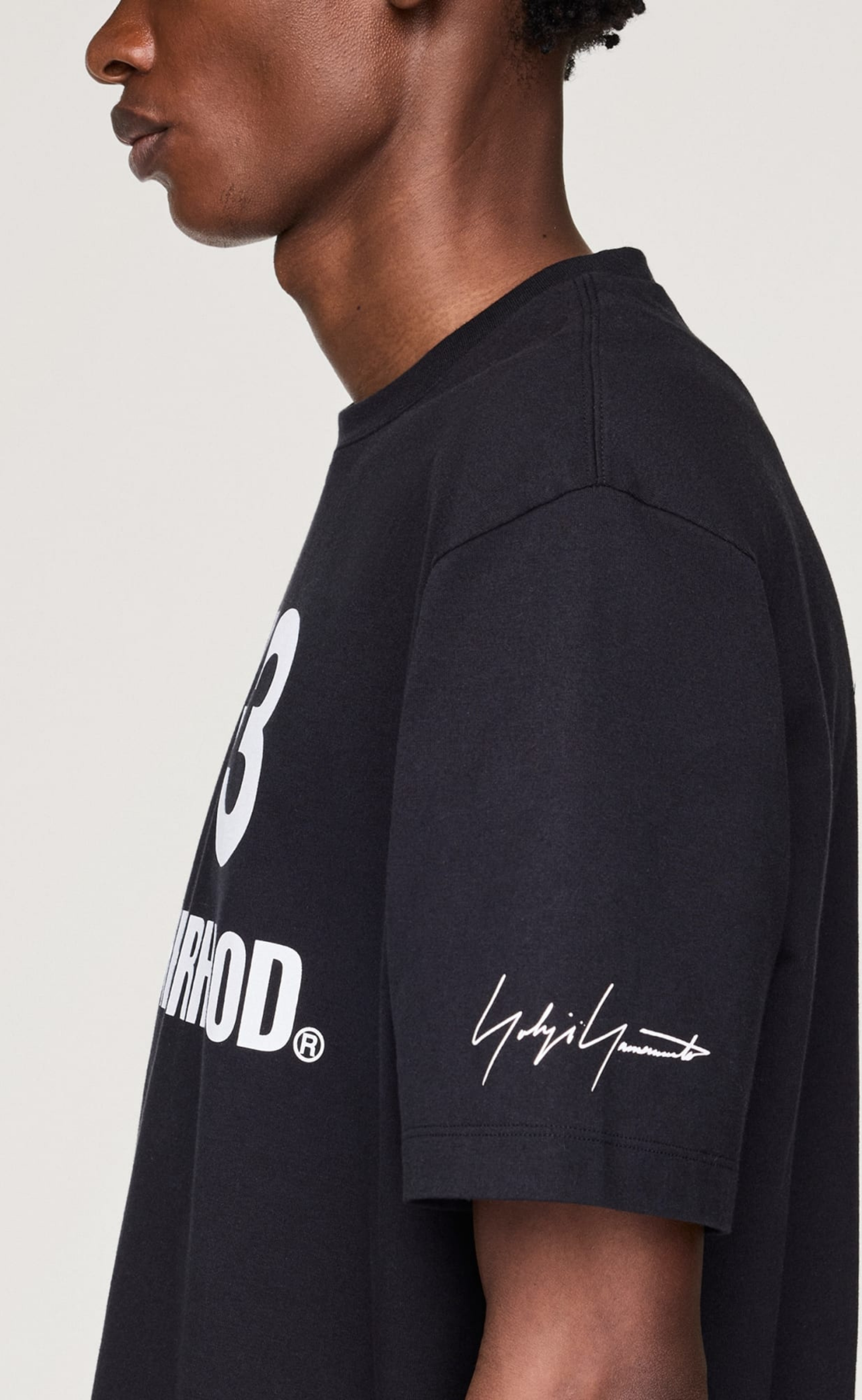 Y-3 NBHD LOGO BLACK T-SHIRT