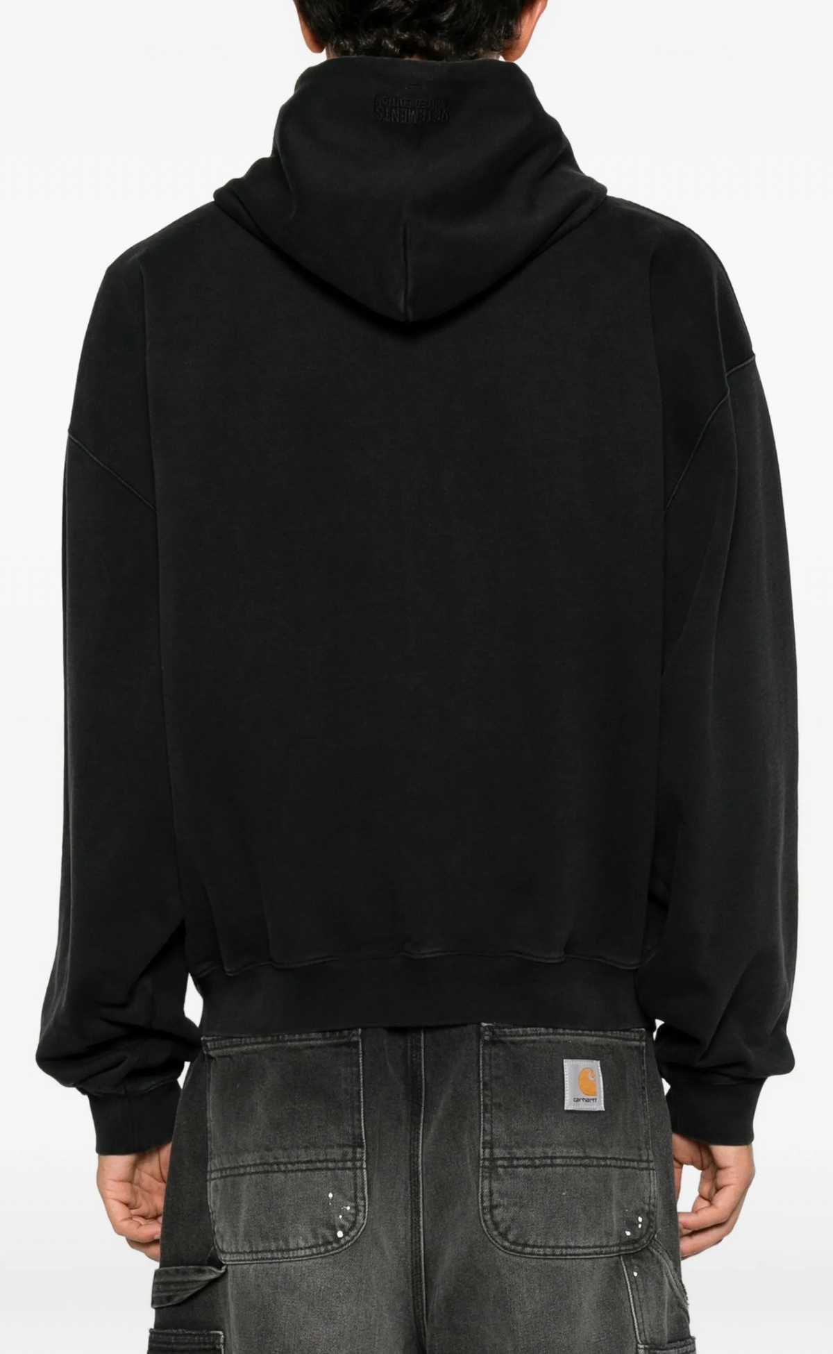 CLASSIC LOGO ZIP BLACK WHITE HOODIE