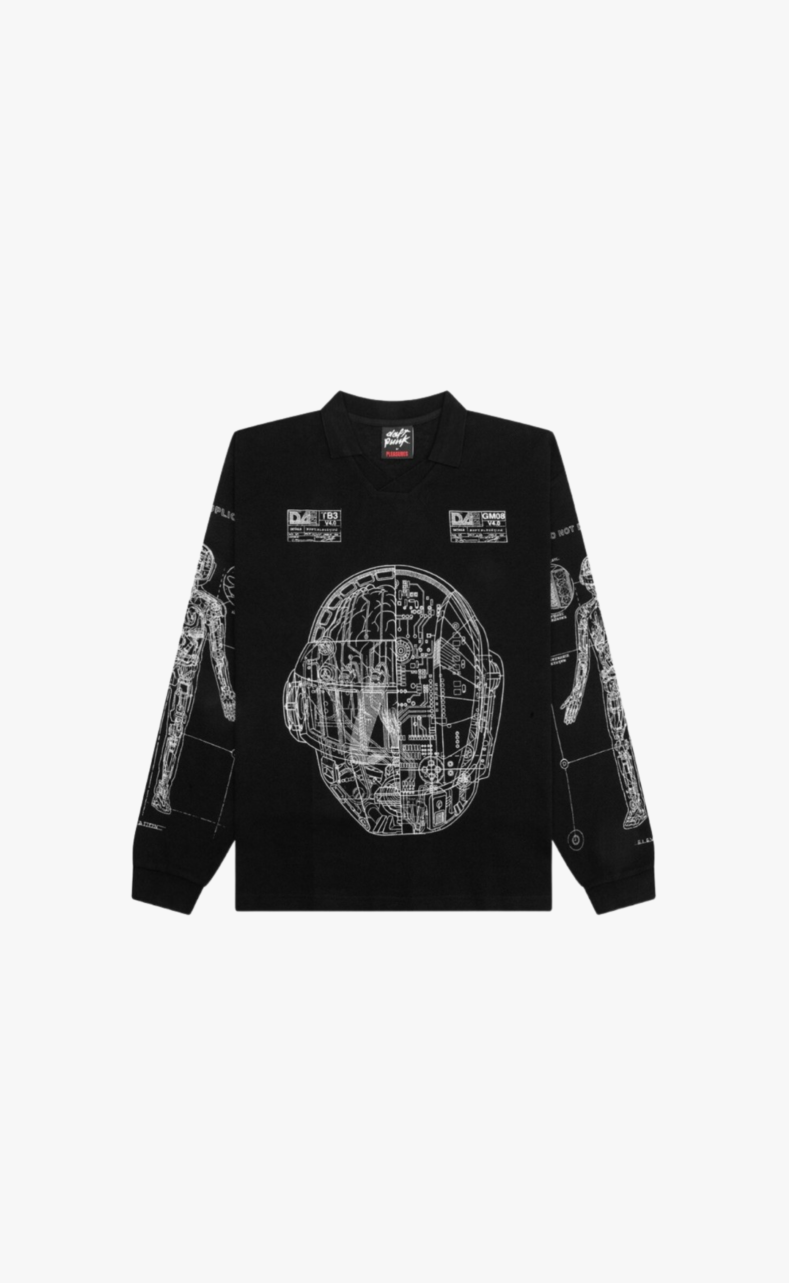SCHEMATIC POLO BLACK LONGSLEEVE