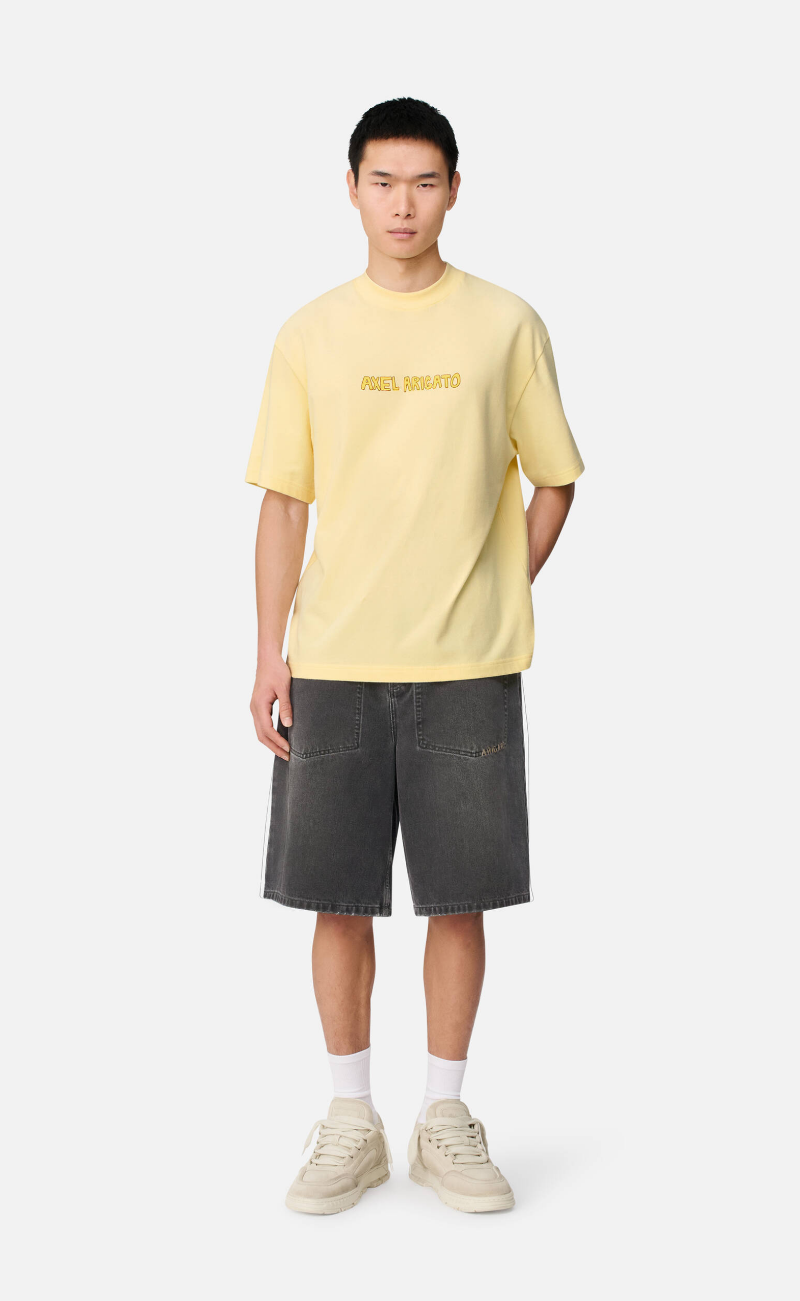 INVERT DENIM DARK GREY SHORTS