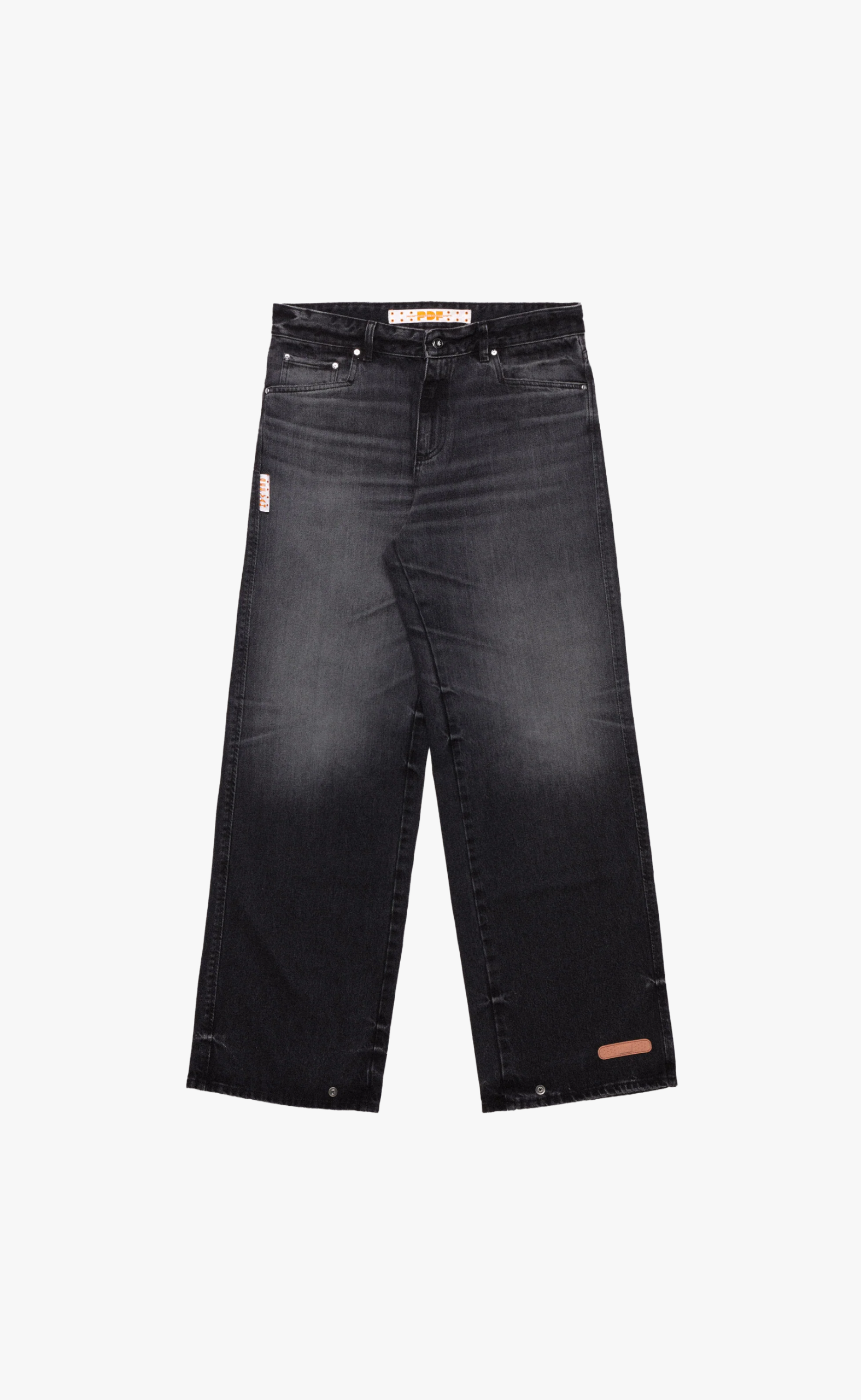 RICH KID WASHED BLACK JEANS