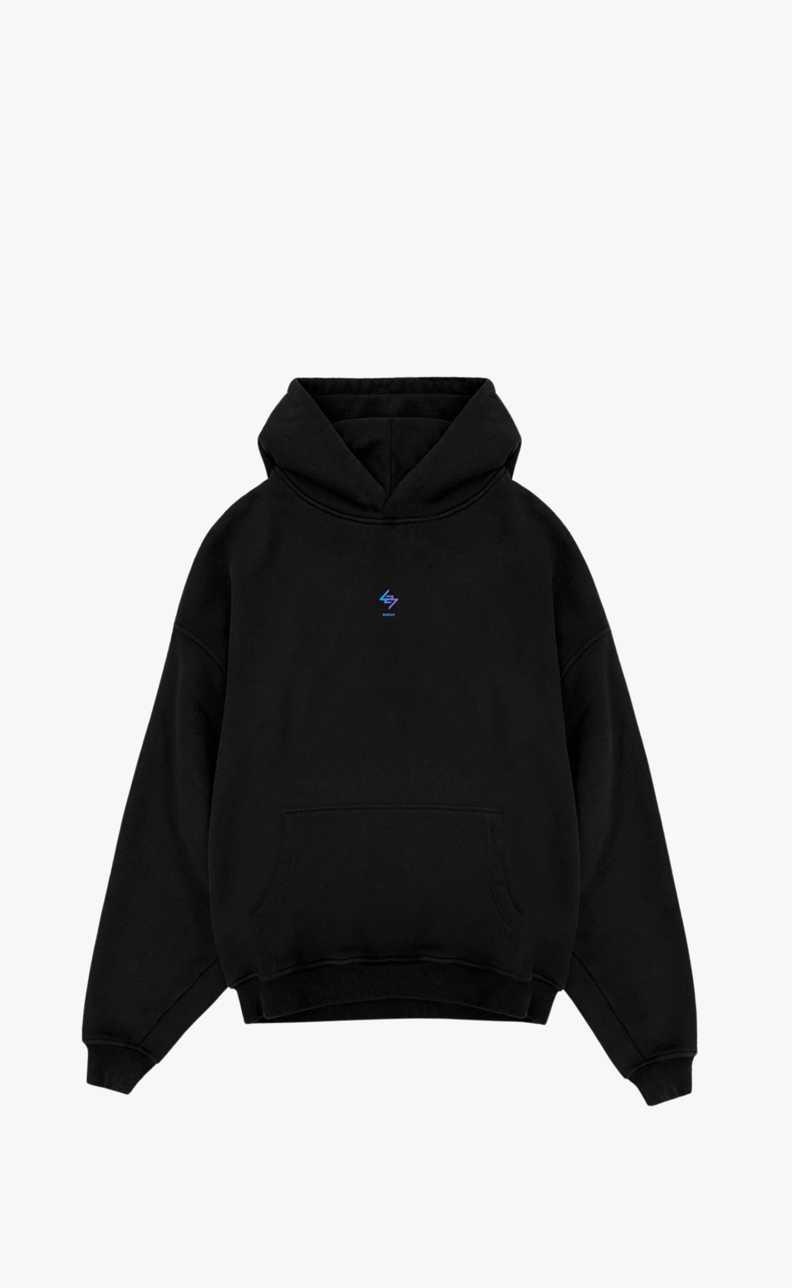 247 OVERSIZED BLACK PURPLE HOODIE