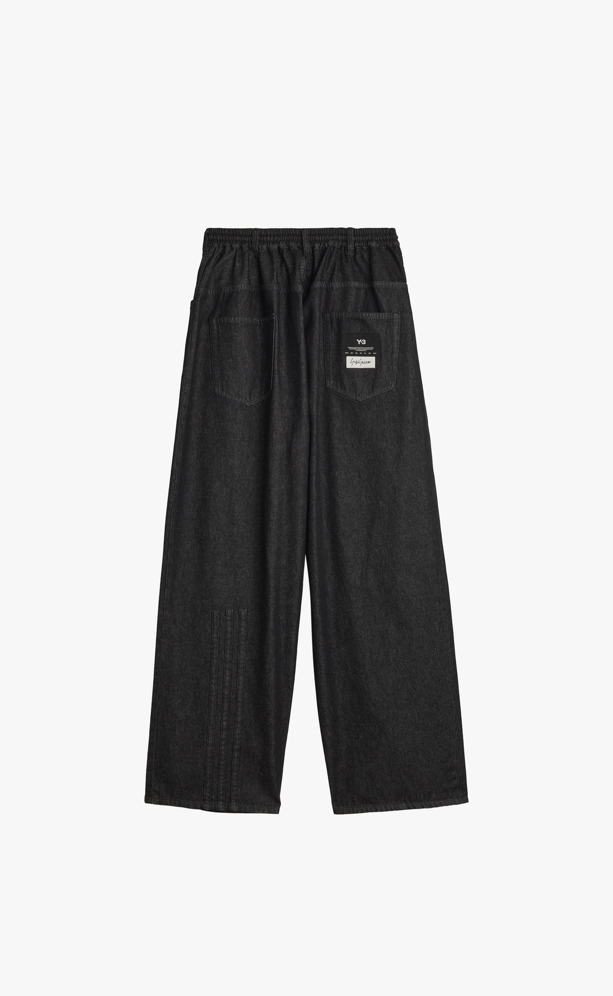 Y-3 DENIM BLACK PANTS