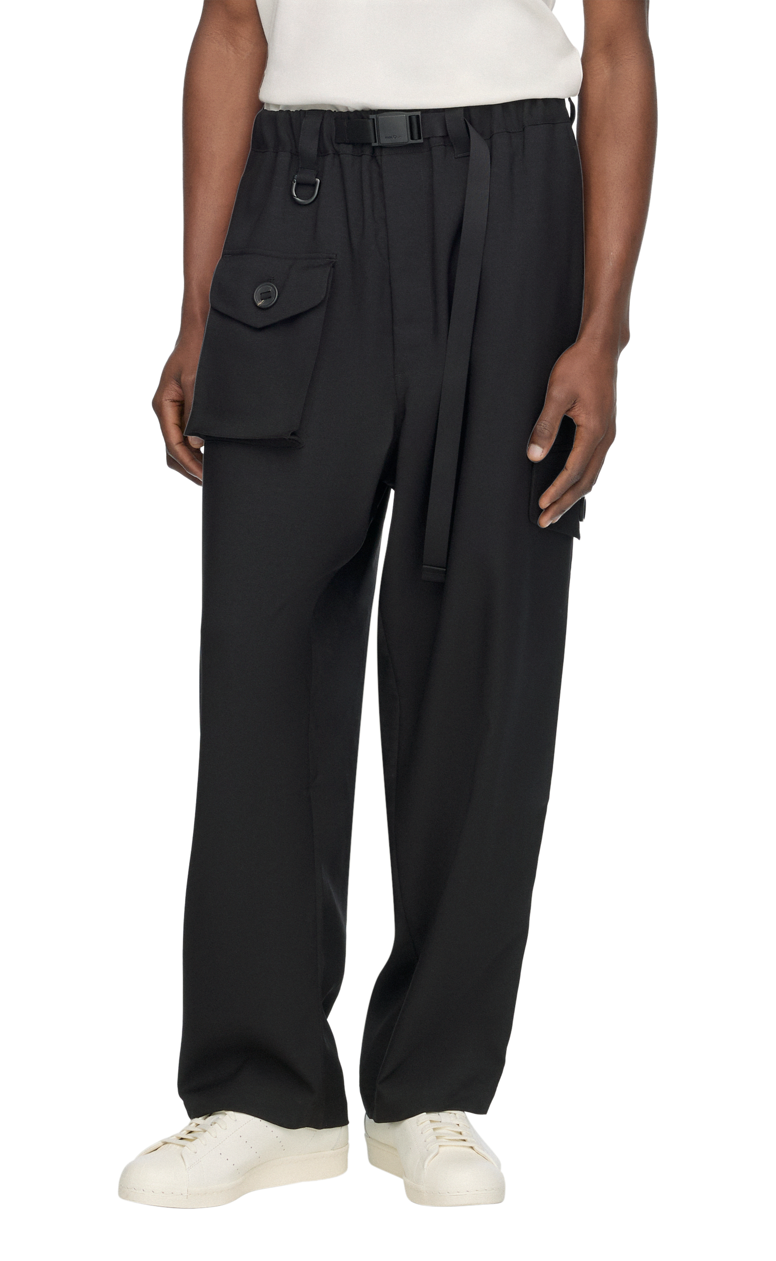 Y-3 SPORT UNIFORM TAPERED BLACK PANTS