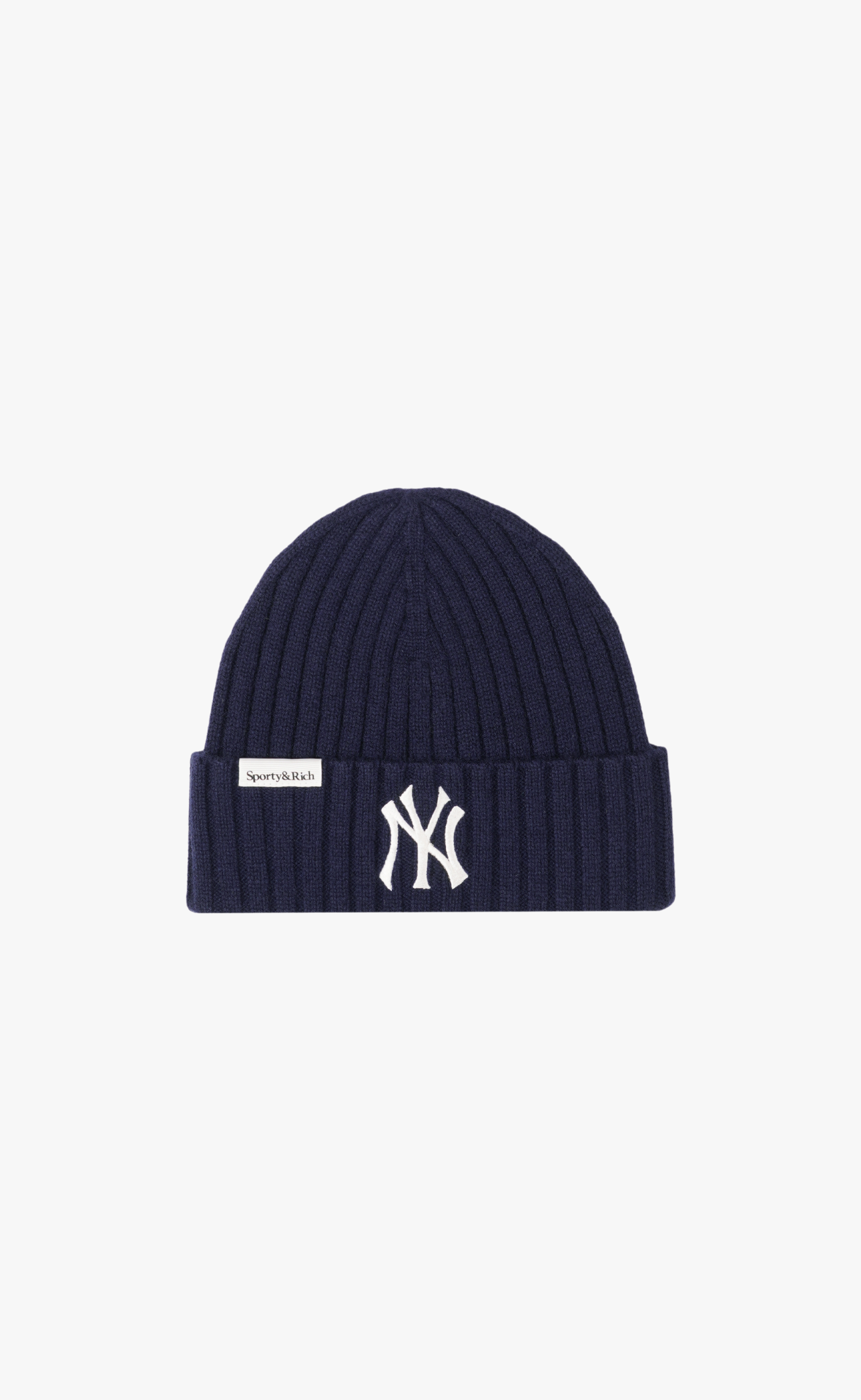 HERITAGE YANKEES SERIF CASHMERE NAVY BEANIE