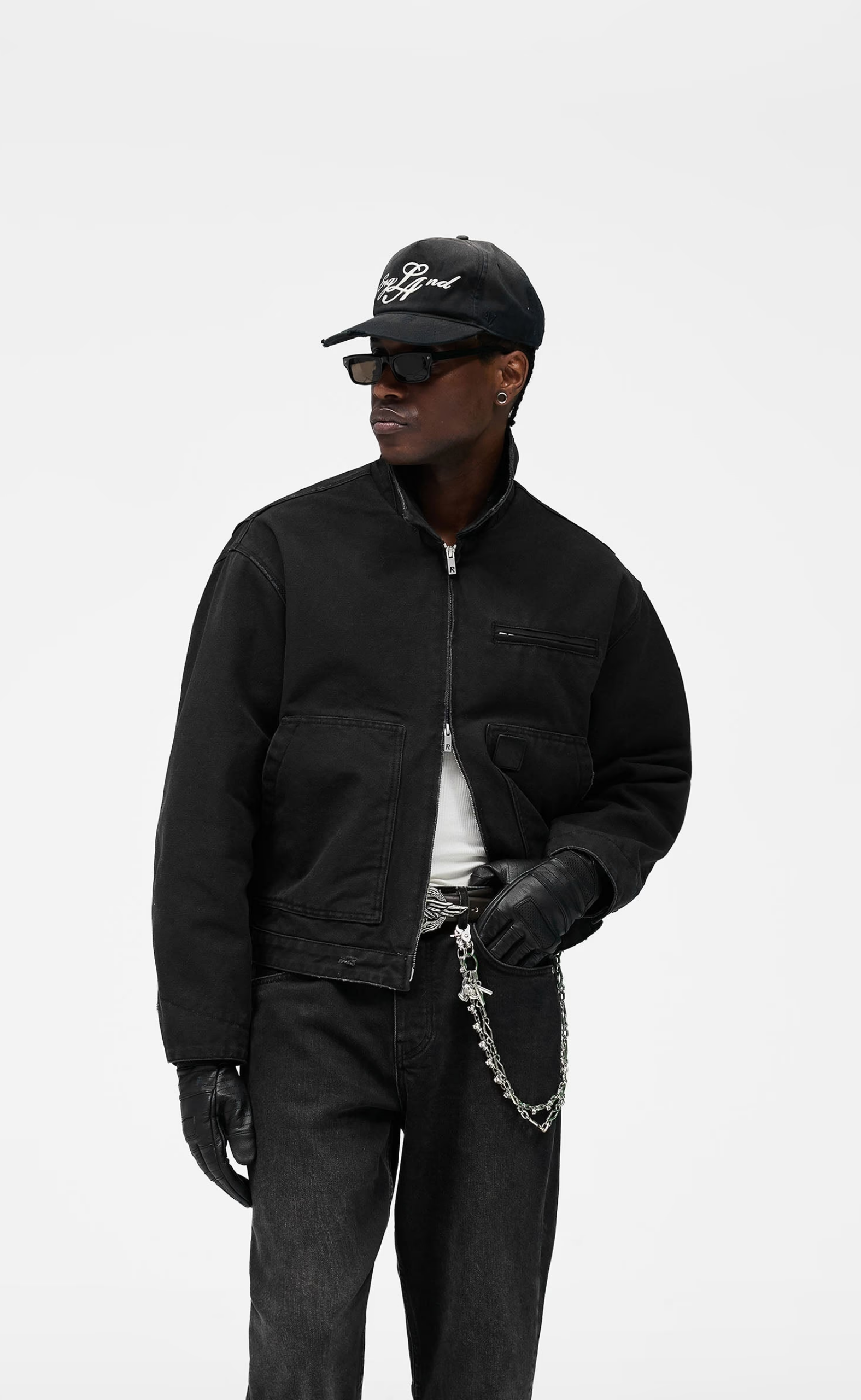 WORKER WASHED BLACK JACKET