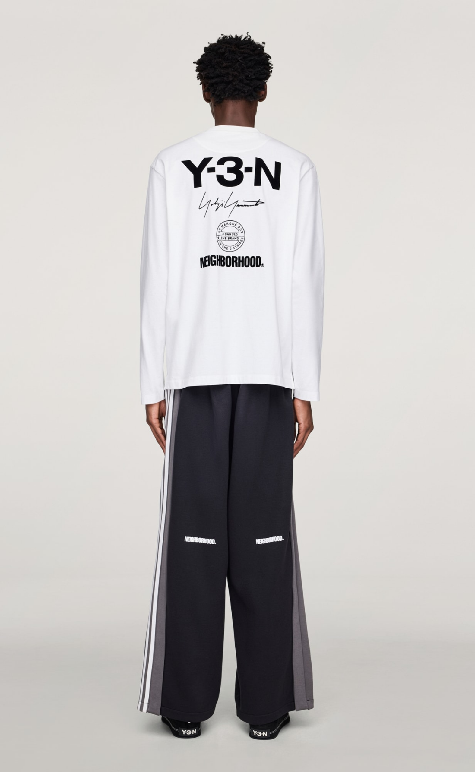 Y-3 NBHD LOGO WHITE LONGSLEEVE