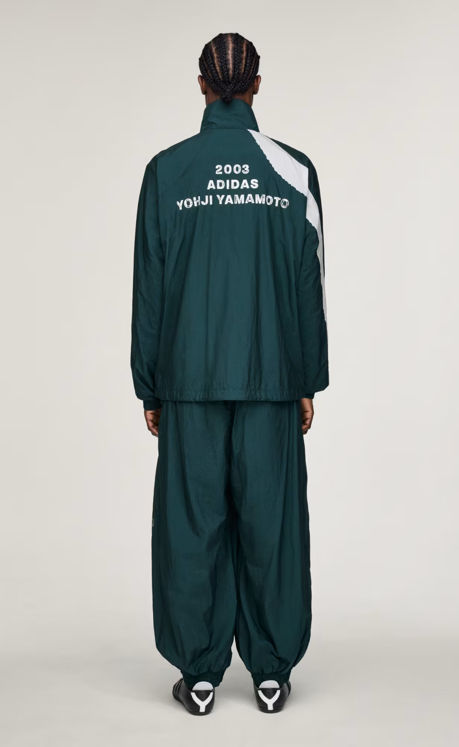 Y-3 RAW EDGE 3 STRIPES NYLON AURORA IVY PANTS