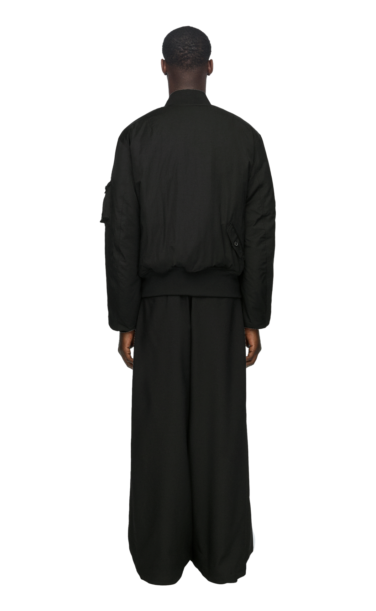 Y-3 NYLON BOMBER BLACK JACKET