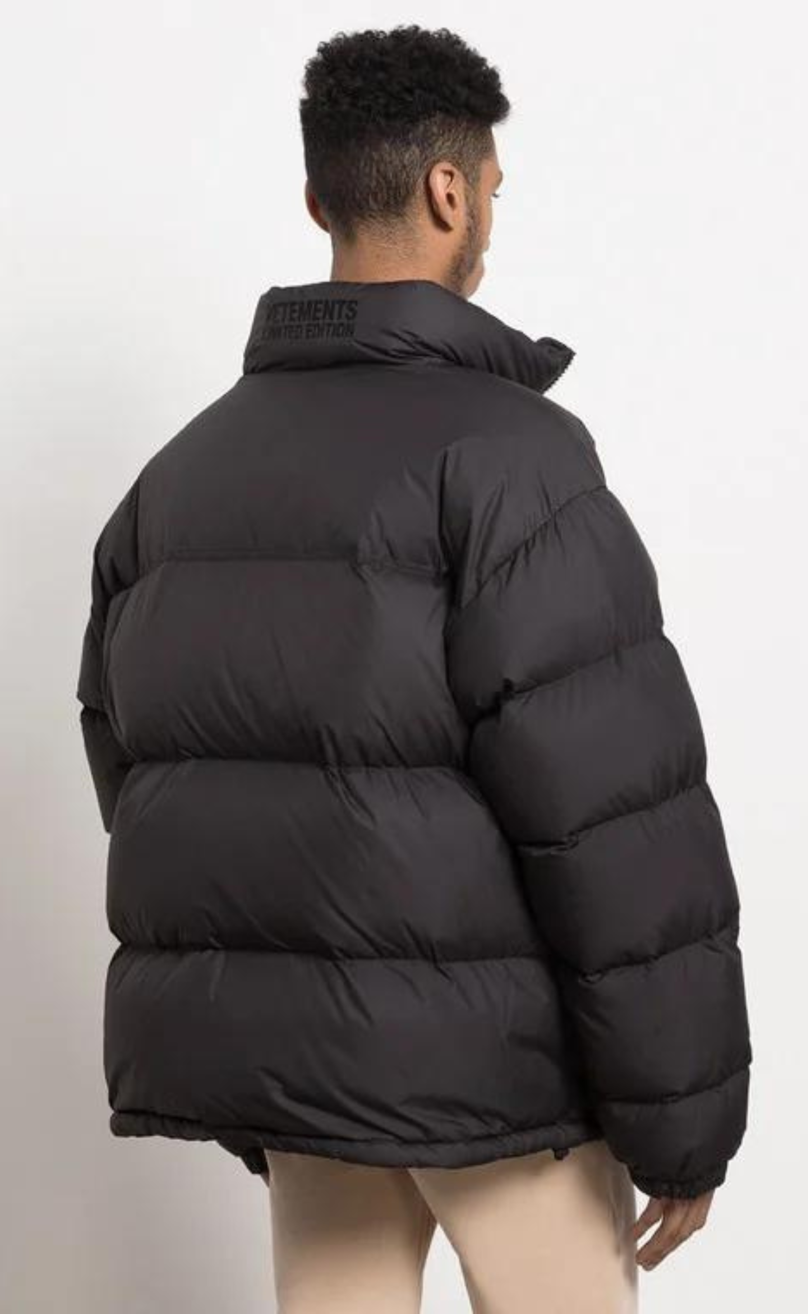 BLACK LOGO PUFFER JACKET