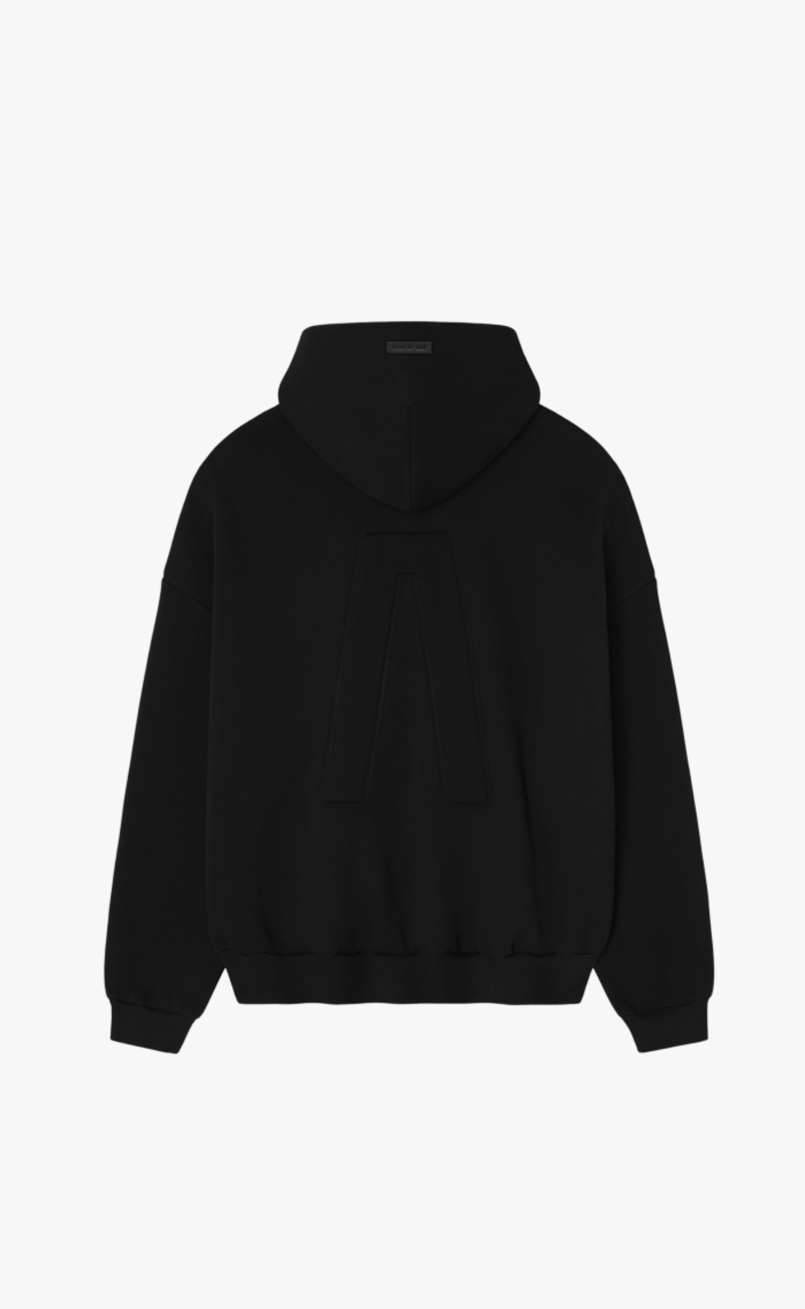 ATHLETIC HALF ZIP BLACK HOODIE