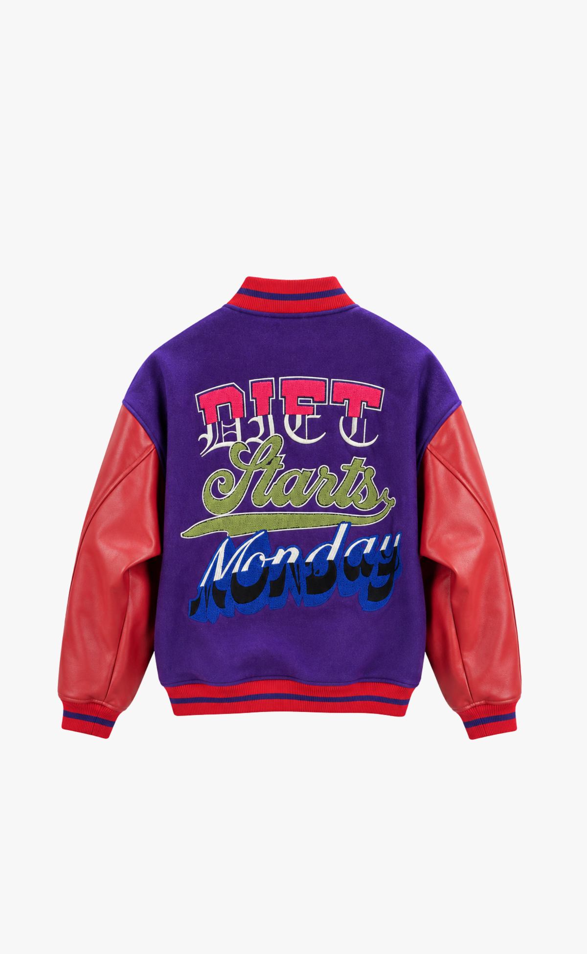DSM VARSITY PURPLE RED JACKET