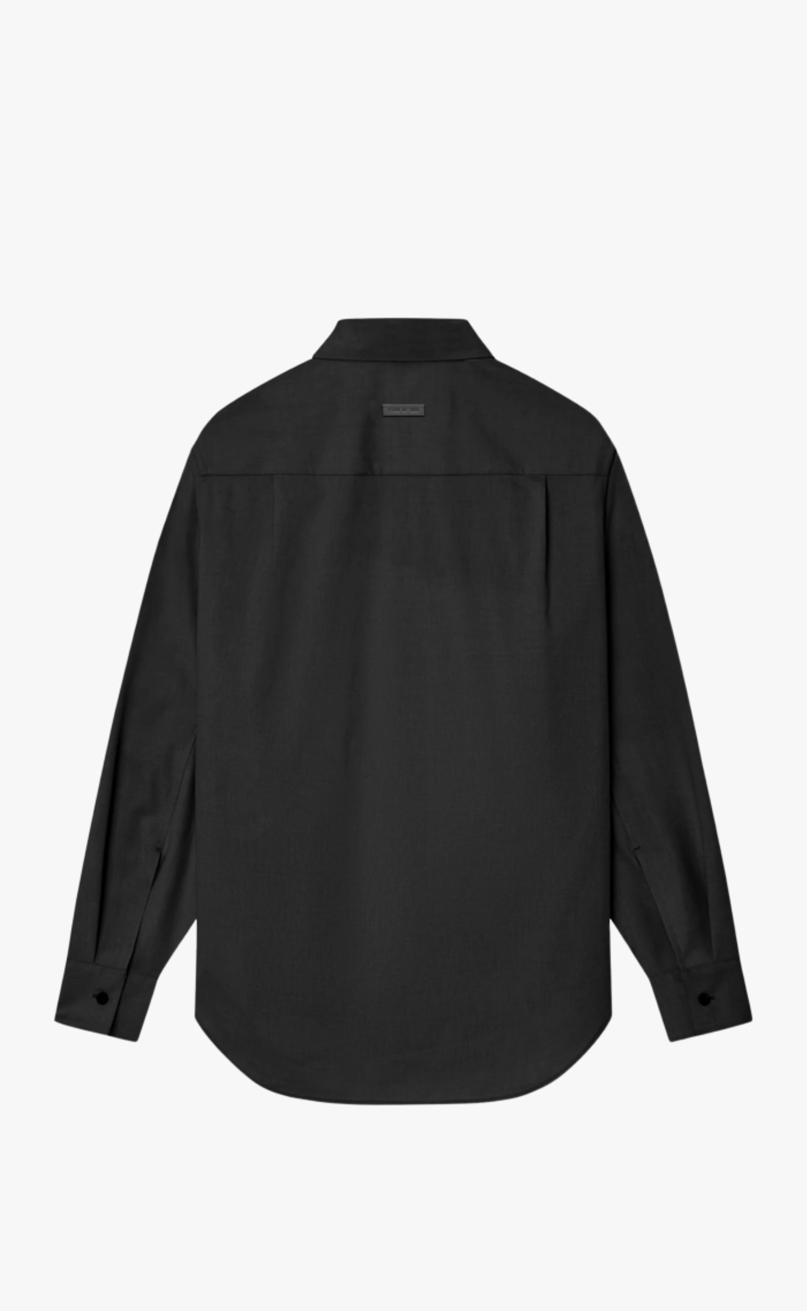 COTTON WOOL OXFORD CLASSIC BLACK SHIRT