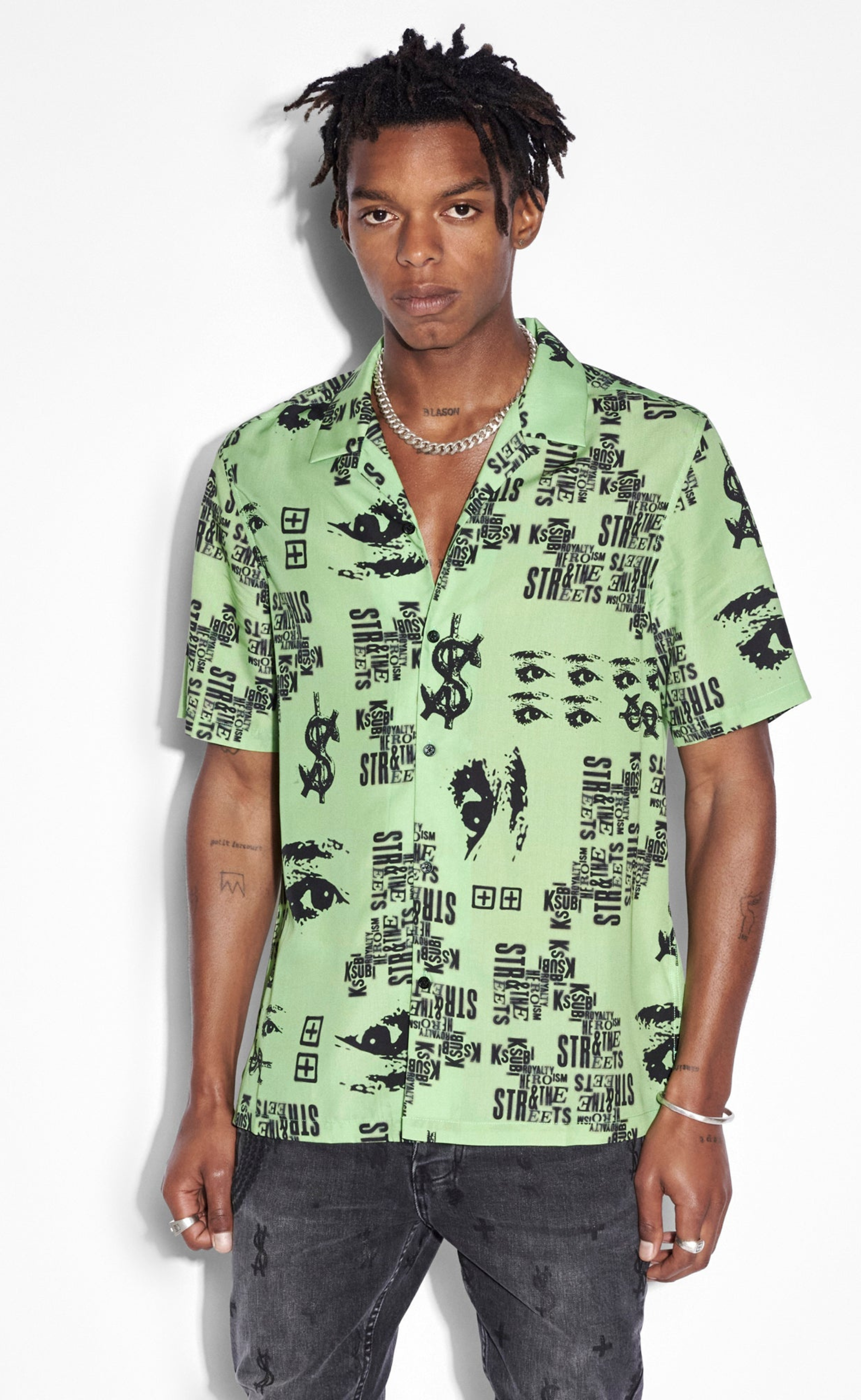 GRAFF RESORT SS GREEN SHIRT