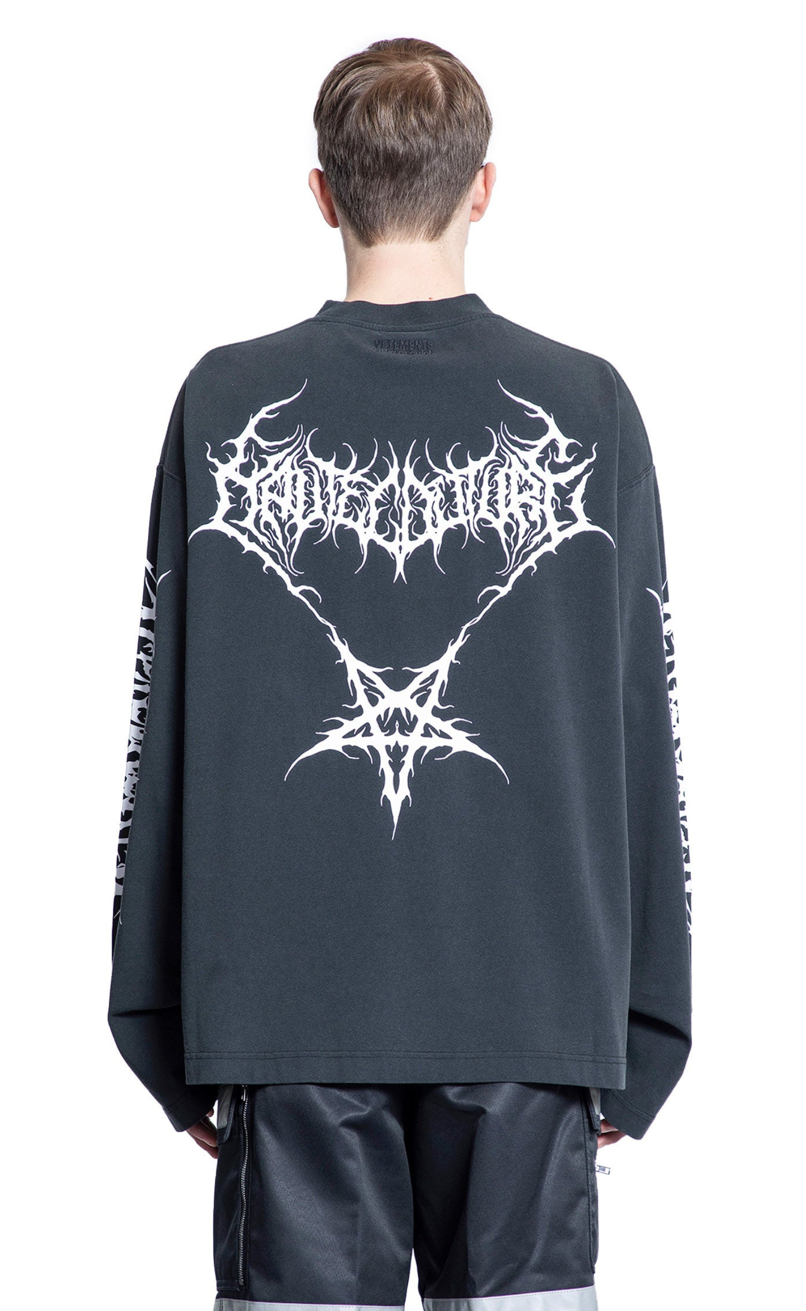 DEATH METAL BLACK WHITE LONGSLEEVE