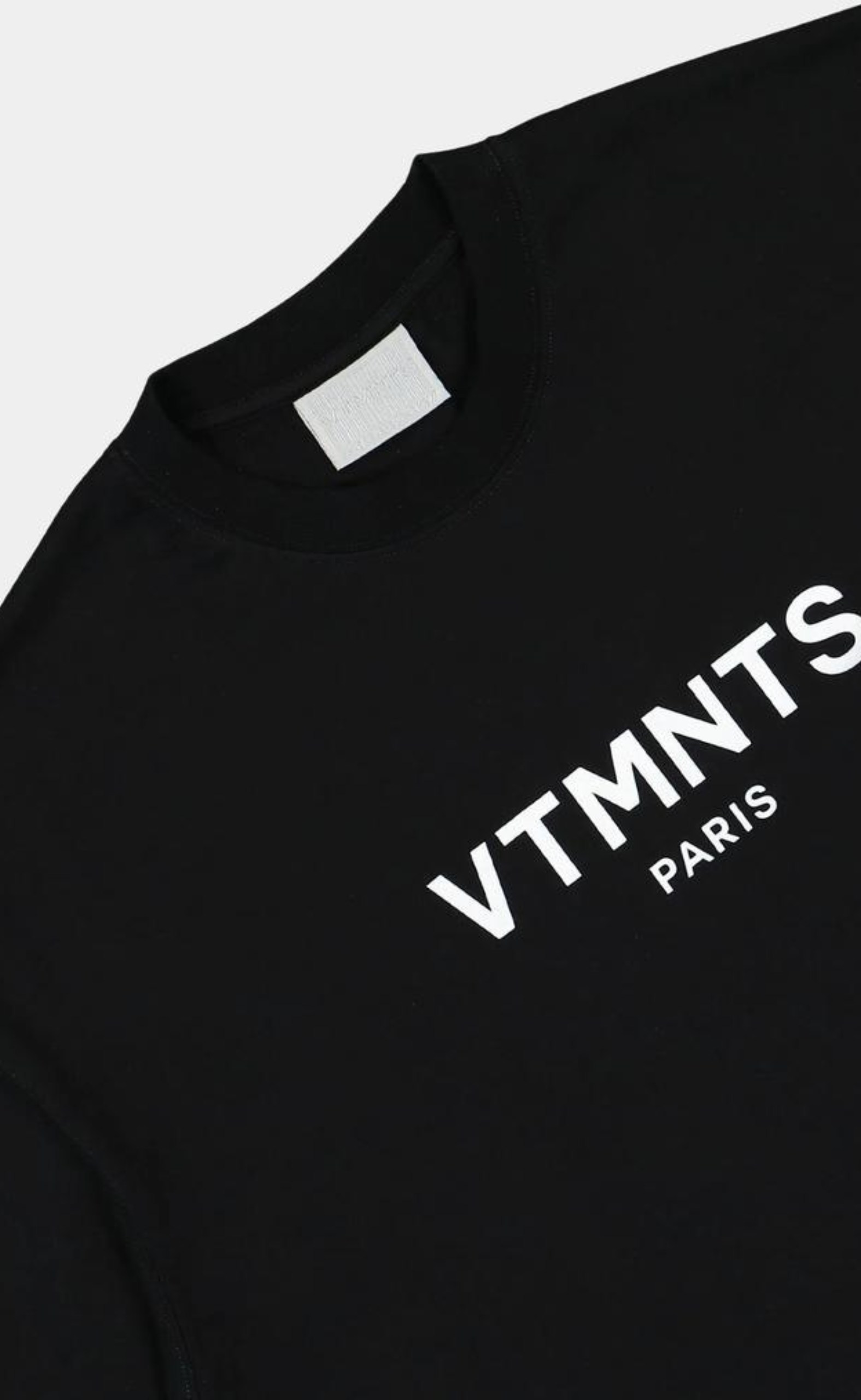 VTMNTS PARIS LOGO BLACK T-SHIRT