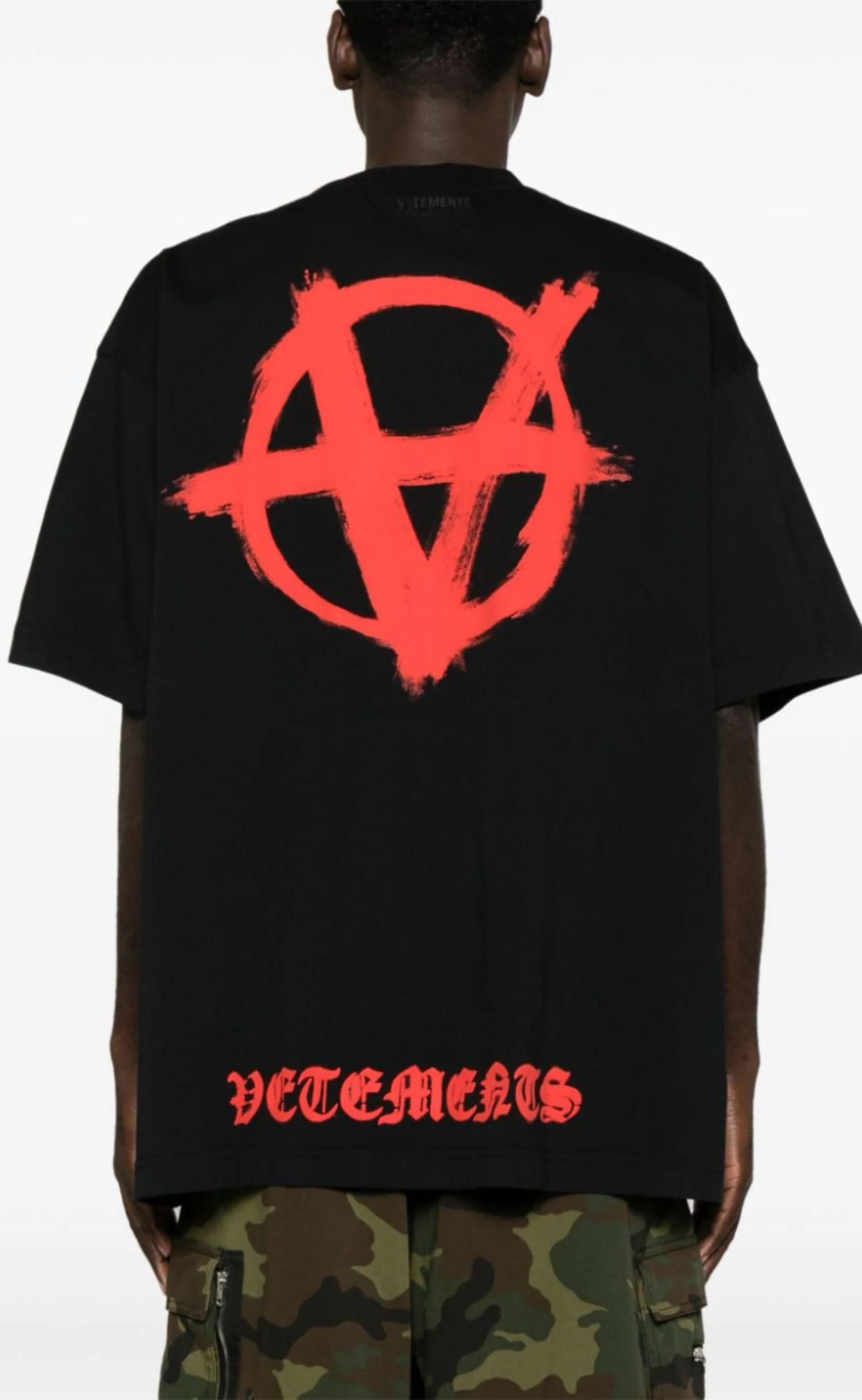 DOUBLE ANARCHY BLACK RED T-SHIRT