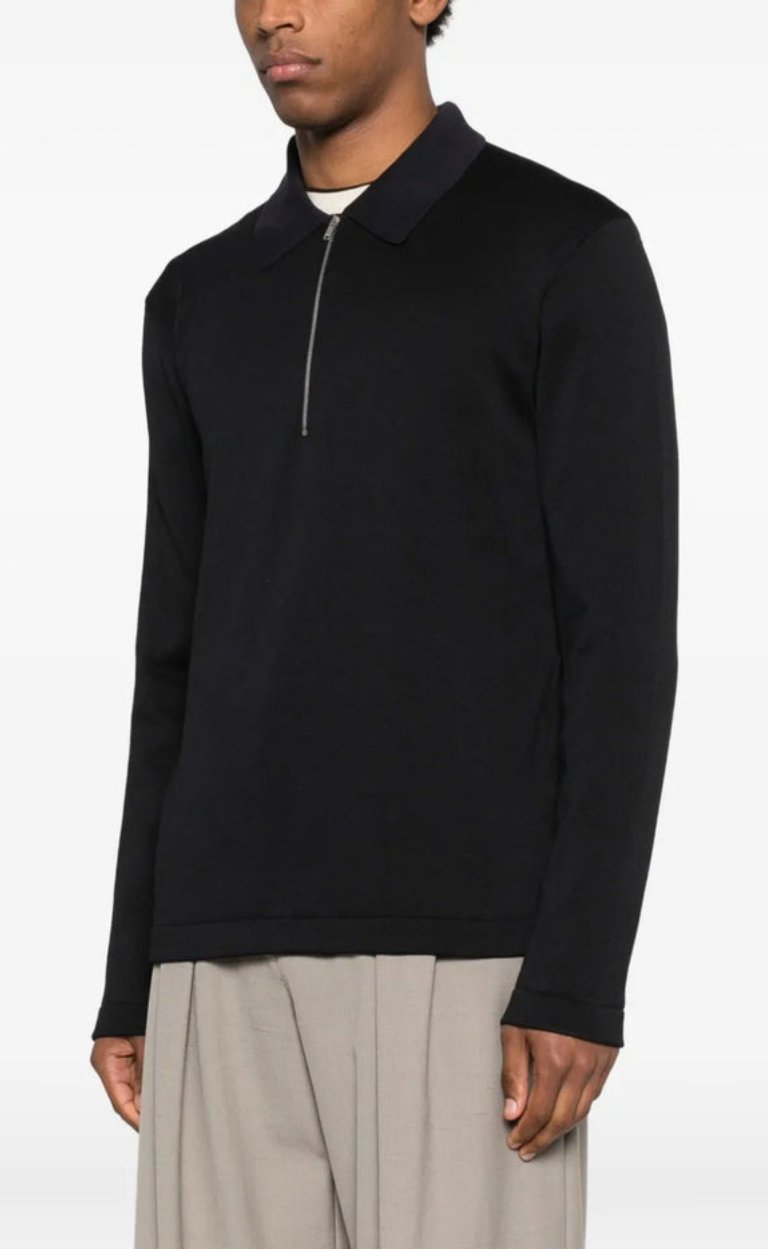 HALF-ZIP POLO MIDNIGHT LONGSLEEVE