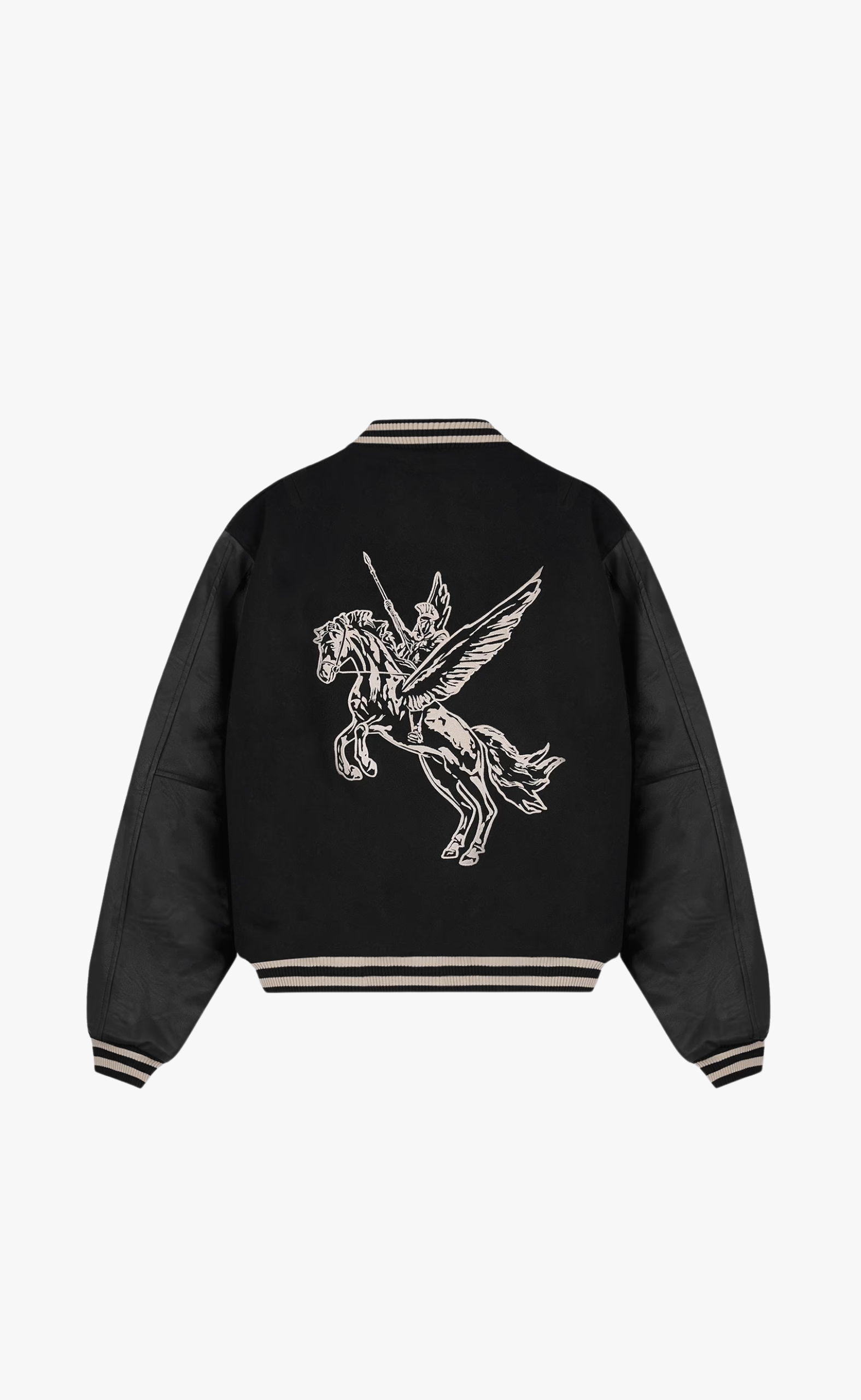 MASCOT WOOL VARSITY JET BLACK JACKET