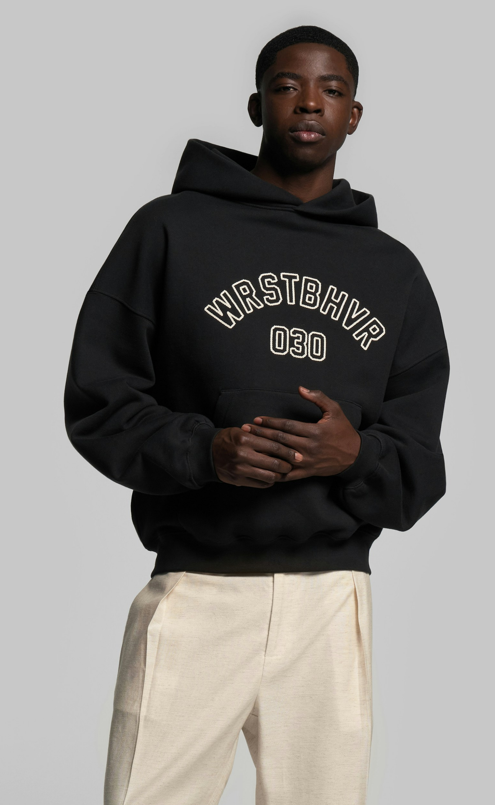 MARCEJ JET BLACK HOODIE