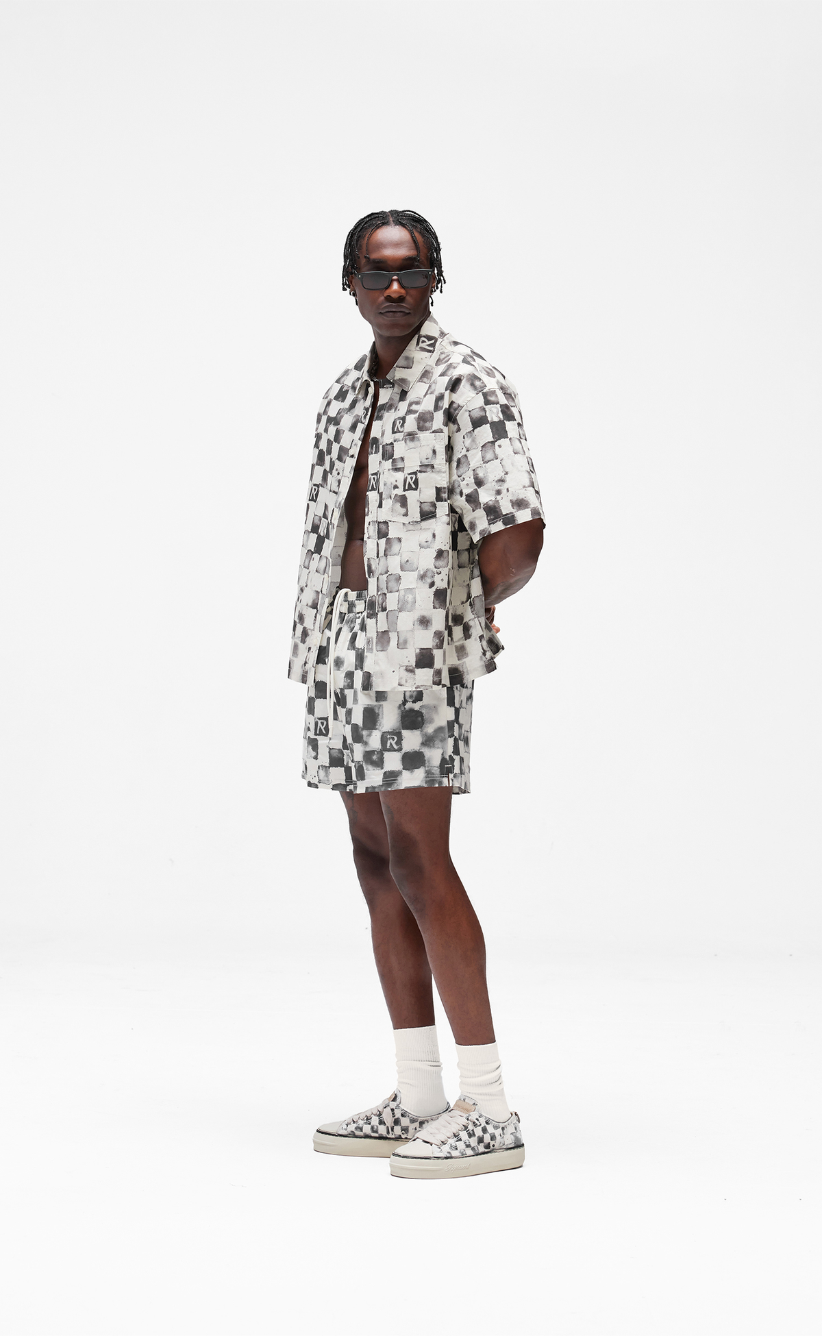 POOL SIDE SWIM FLAT WHITE SHORTS