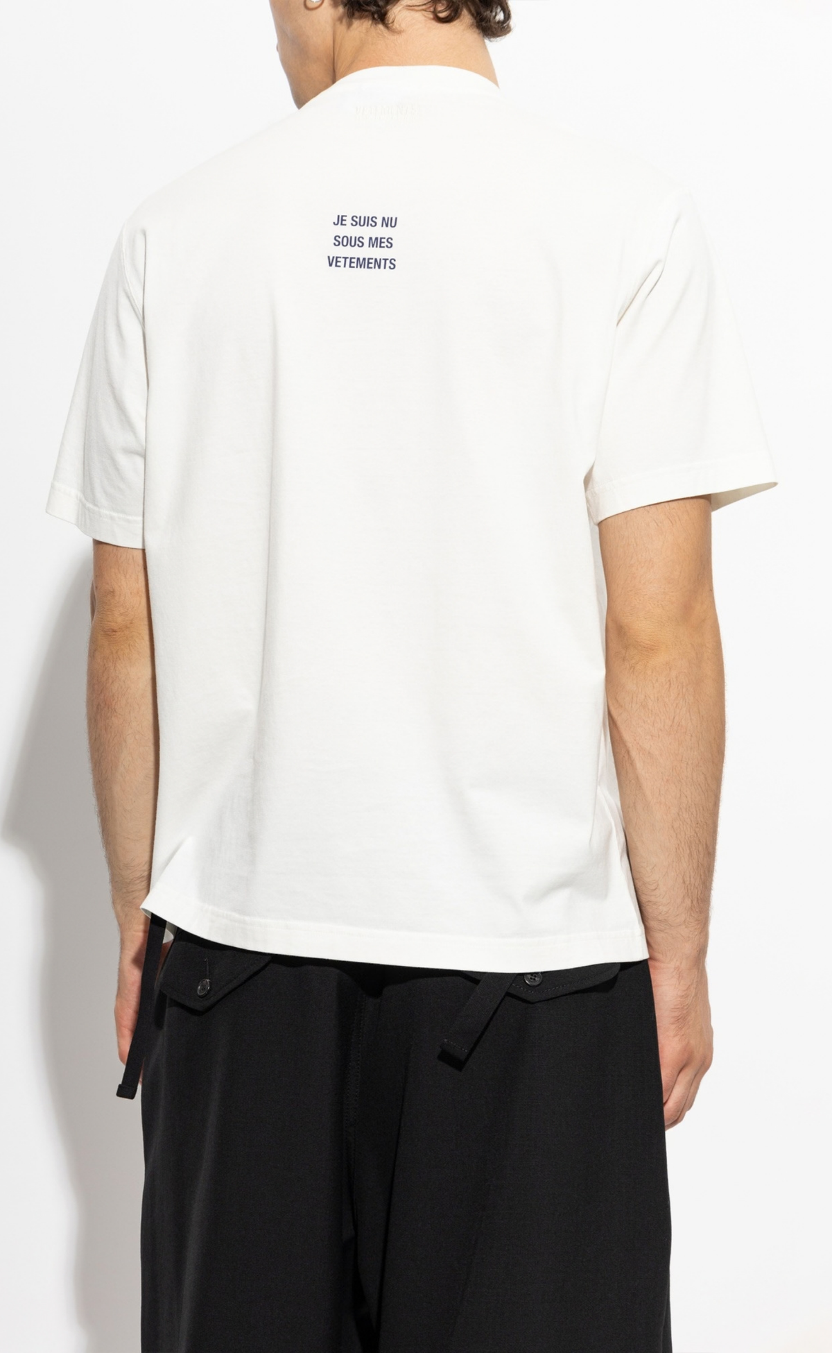 I AM NAKED UNDER MY CLOTHES REGULAR FIT WHITE T-SHIRT