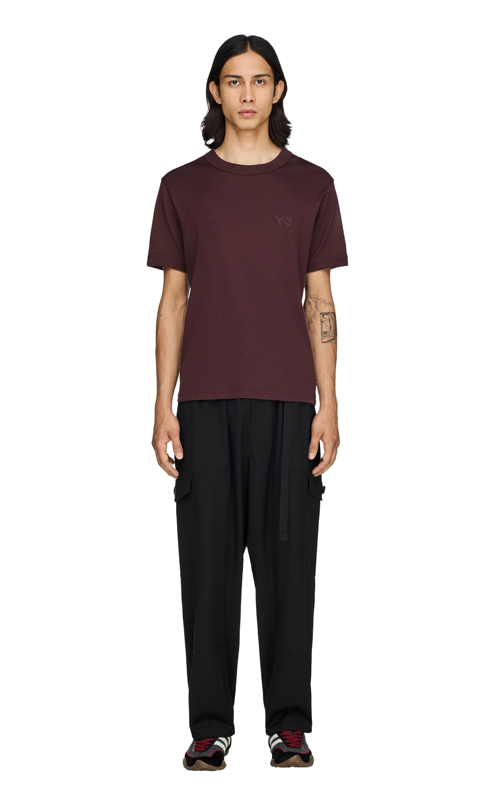 Y-3 WOOL UTILITY BLACK PANTS
