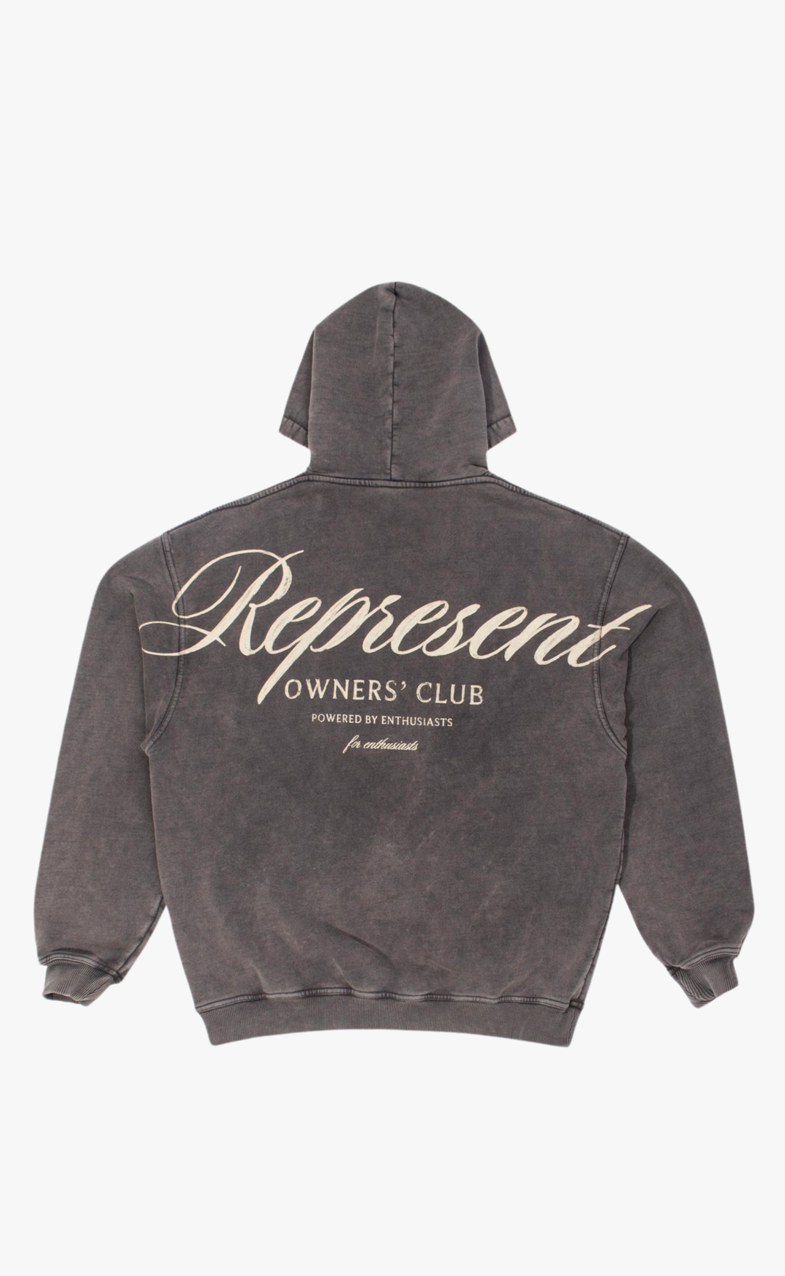 REPRESENT OWNERS CLUB SCRIPT VINTAGE GREY HOODIE