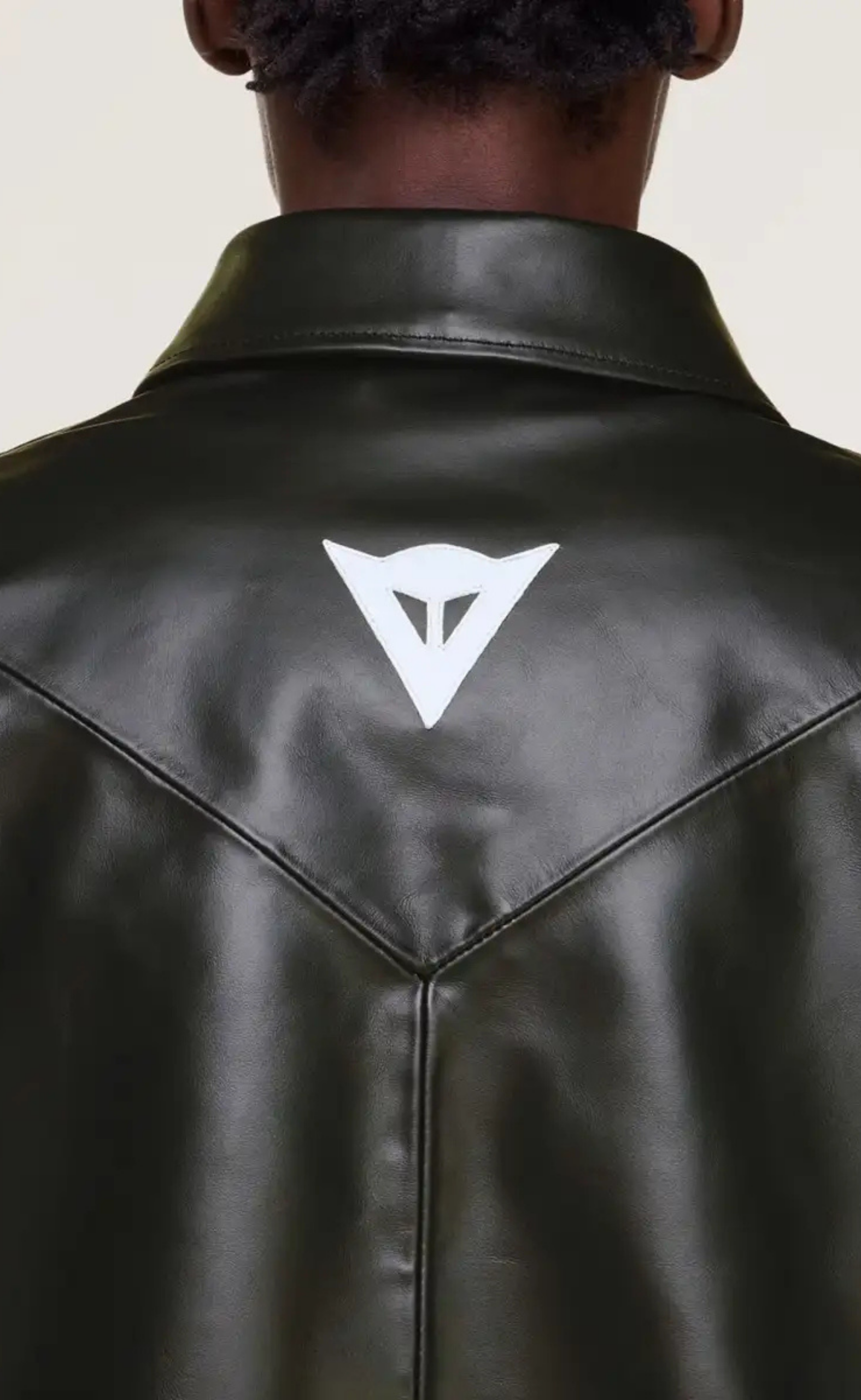 Y-3 NBHD LEATHER BOMBER BLACK JACKET