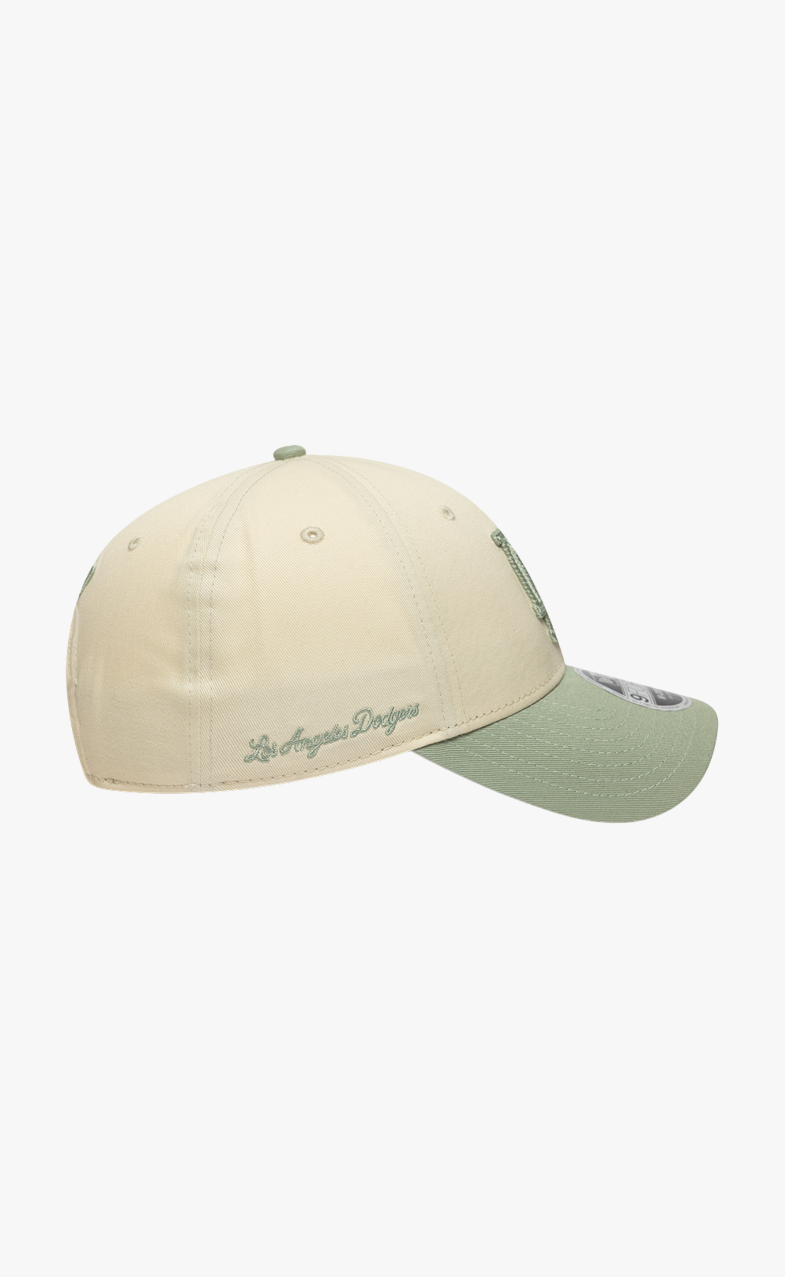 LOS ANGELES DODGERS SIDE SCRIPT 9FORTY CREAM LT.GREEN HAT