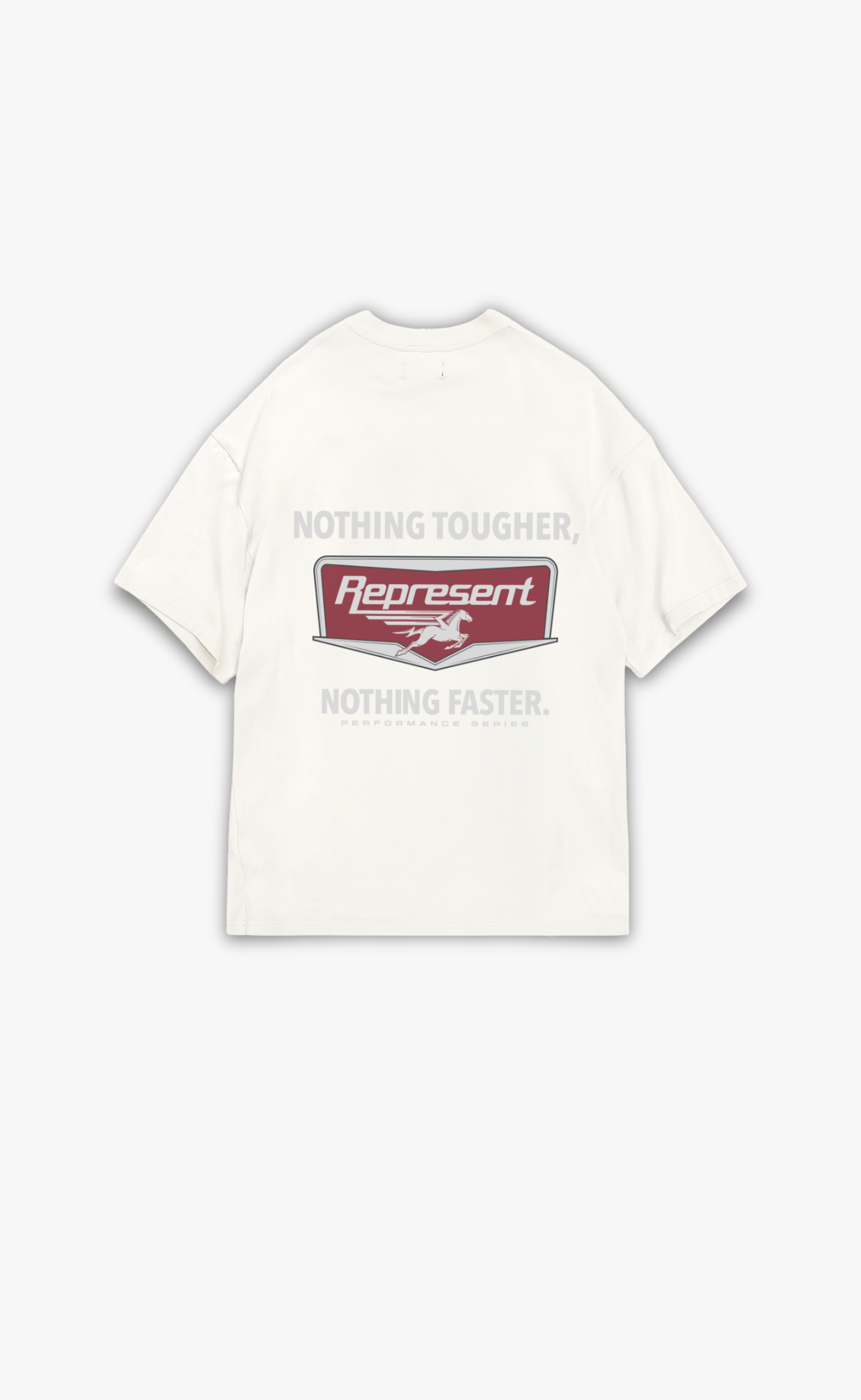 NOTHING FASTER FLAT WHITE T-SHIRT