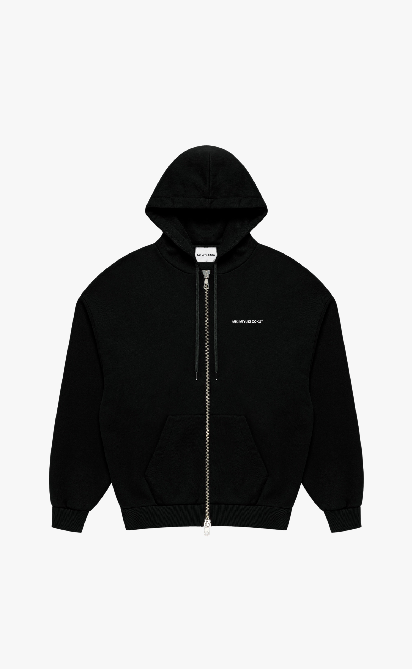 UNIFORM ZIP BLACK HOODIE