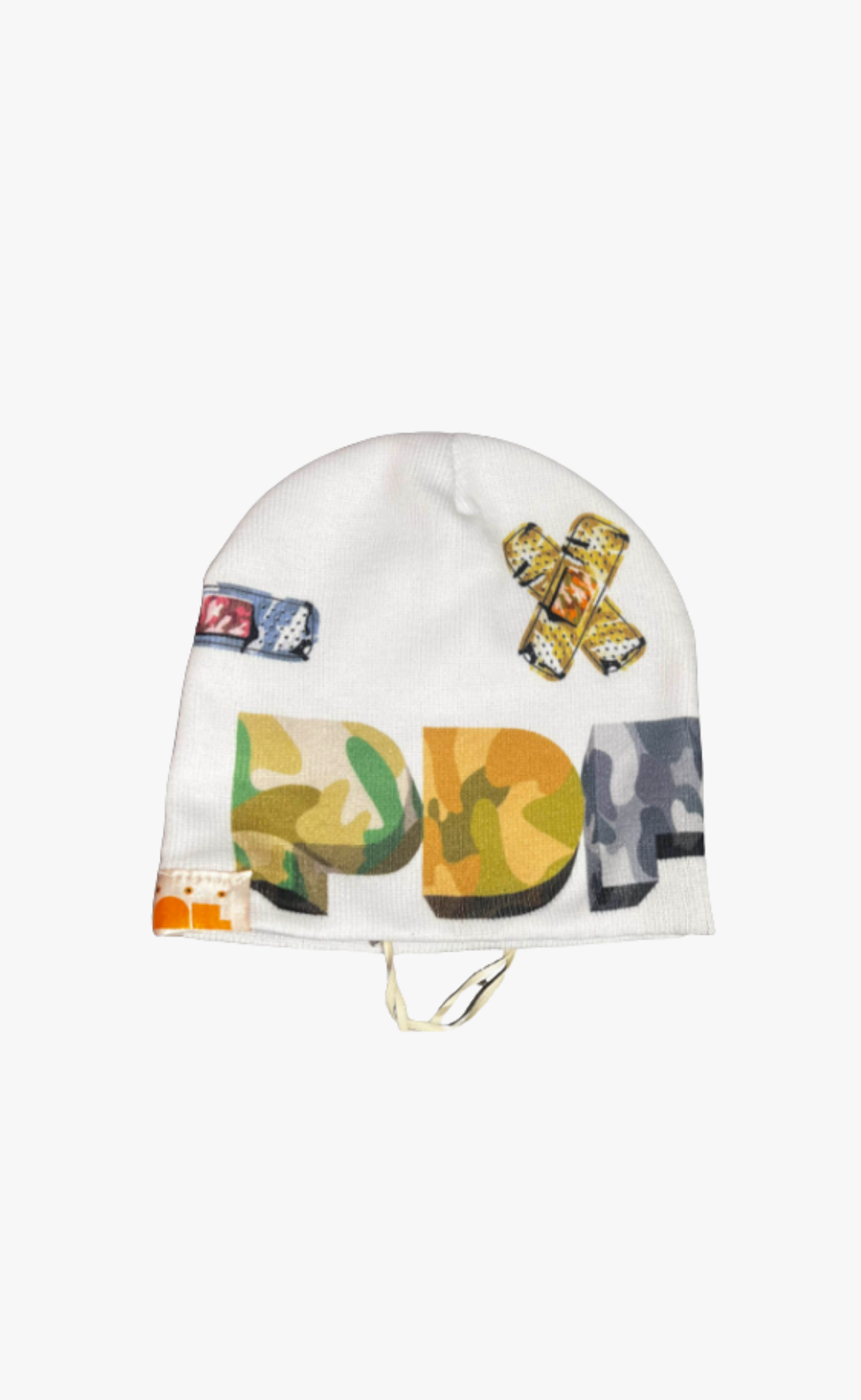 BAND WHITE BEANIE