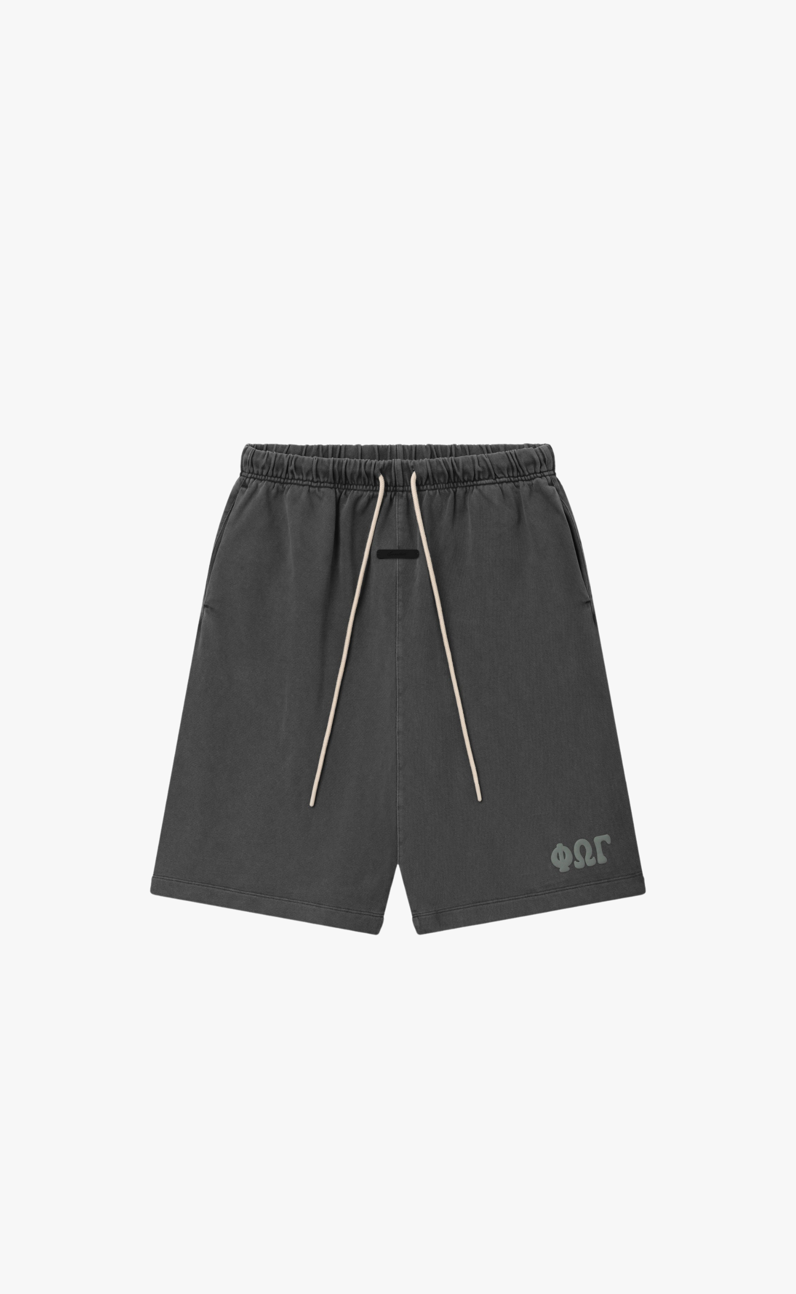 90'S WASHED IRON GREY SHORTS